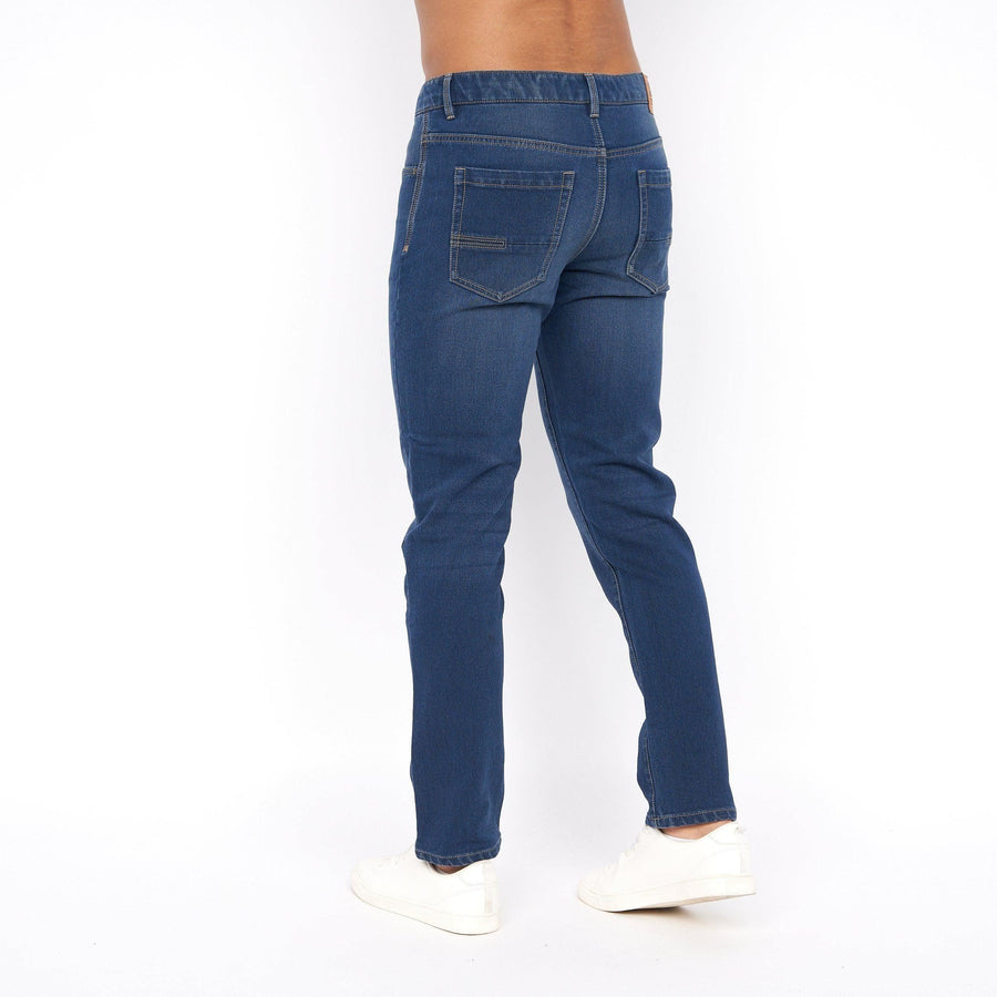 Crosshatch Mens Lampoons Slim Fit Jeans Stone Wash