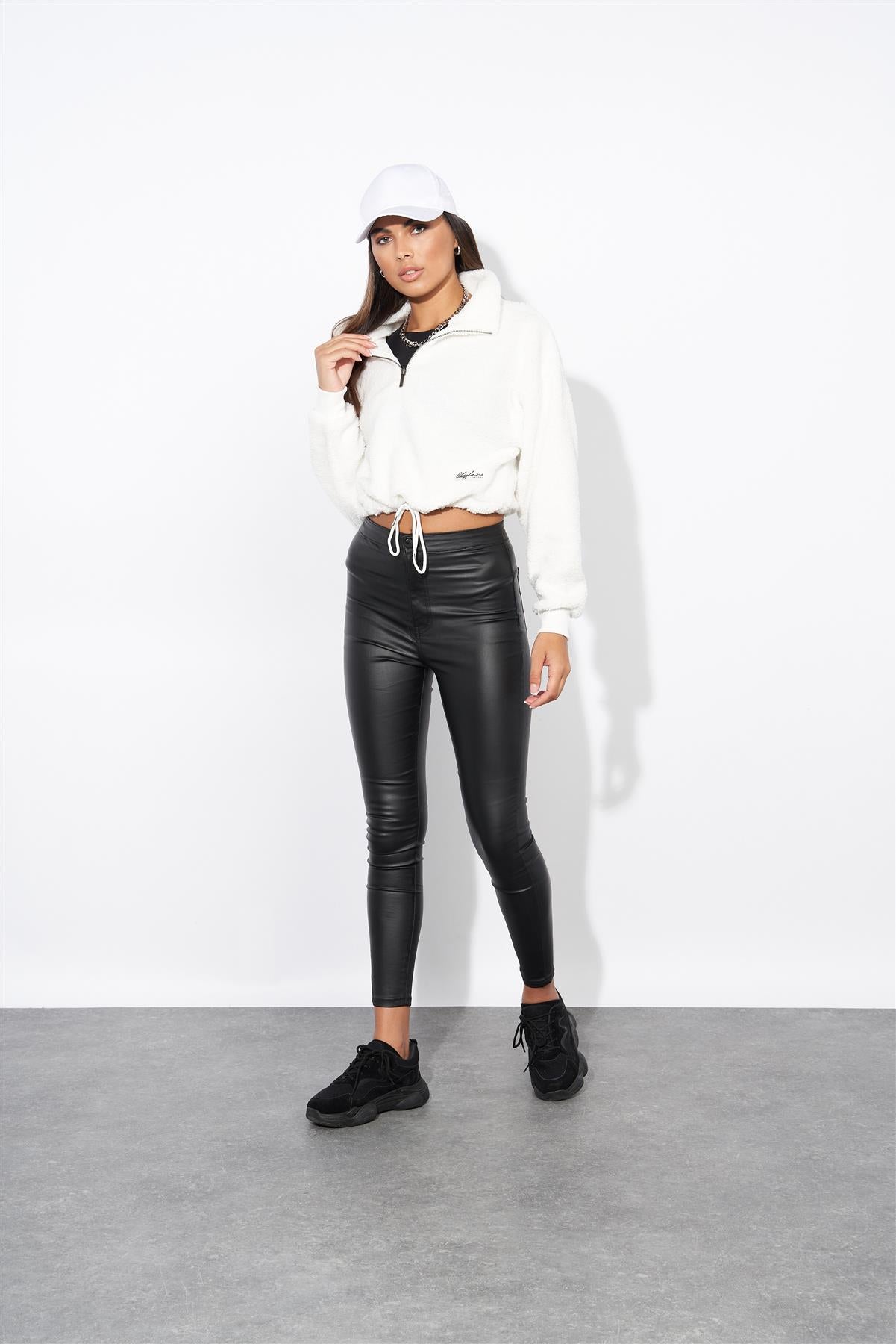 Ladies Lily Lane Kimora Borg Funnel Top White