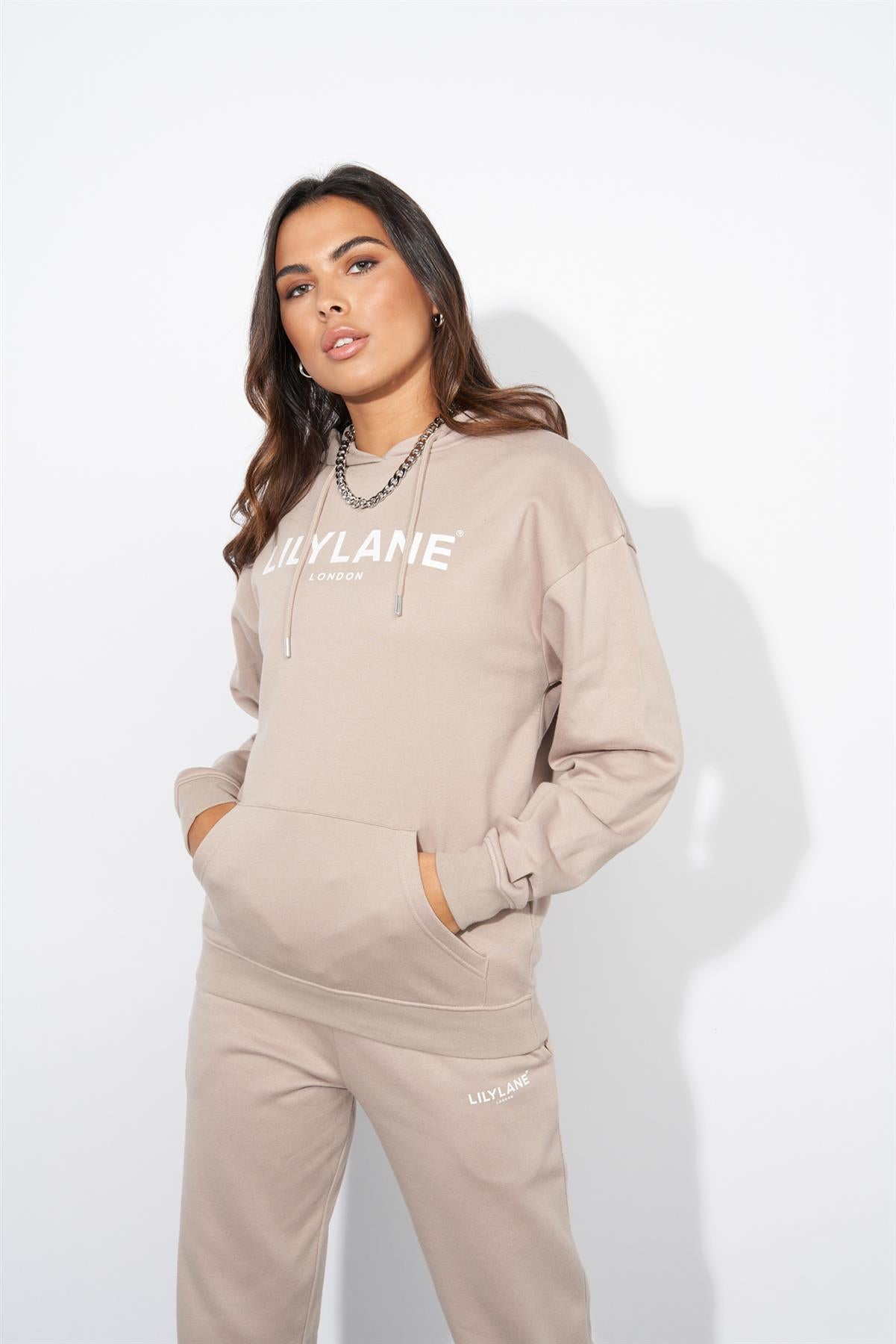 Ladies Lily Lane Ximena Hoodie Stone