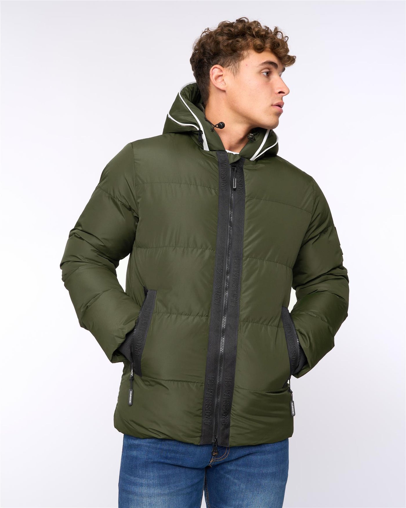 Mens Sandbox Hooded Jacket Olive
