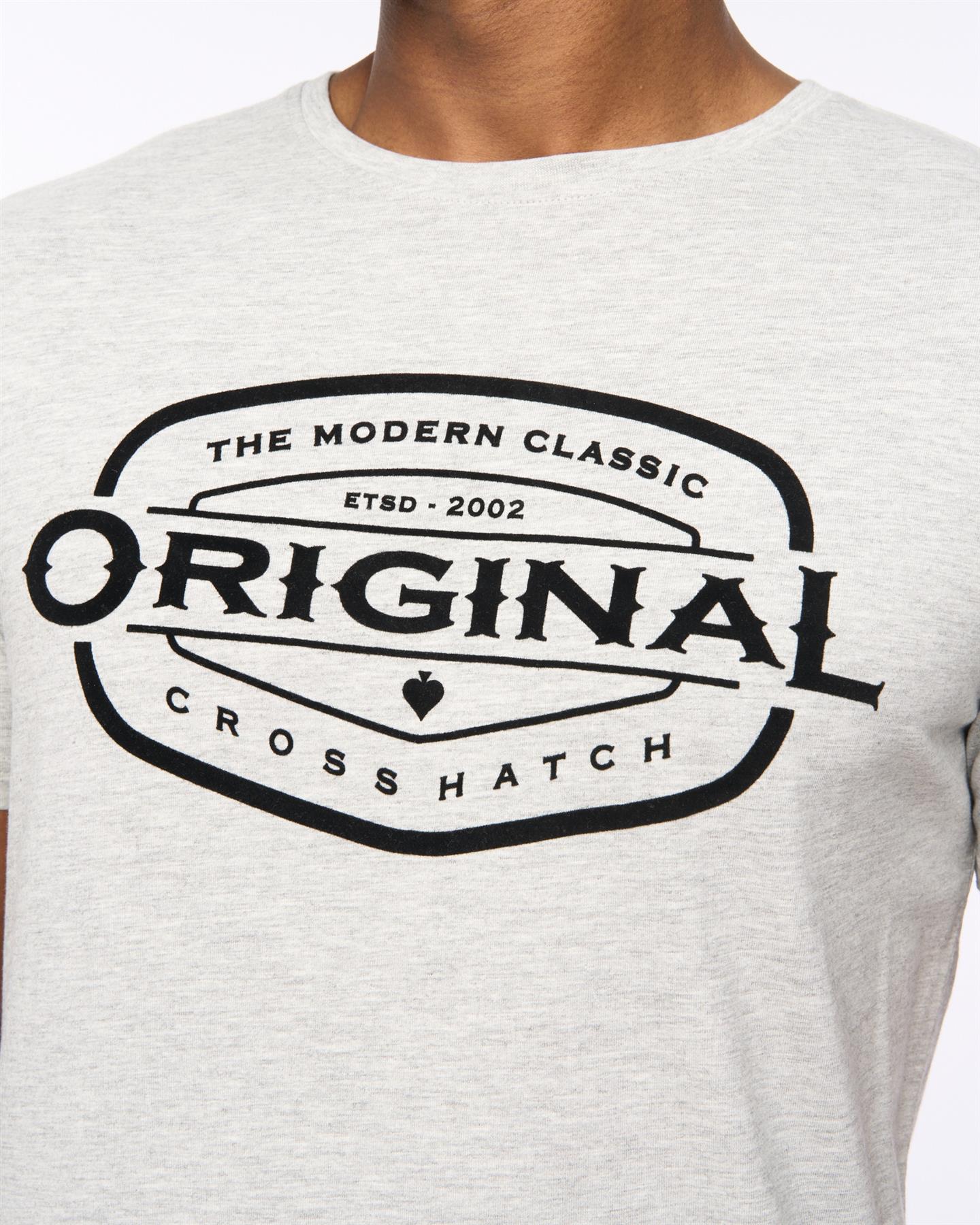 Mens Traptons T-Shirt Grey Marl