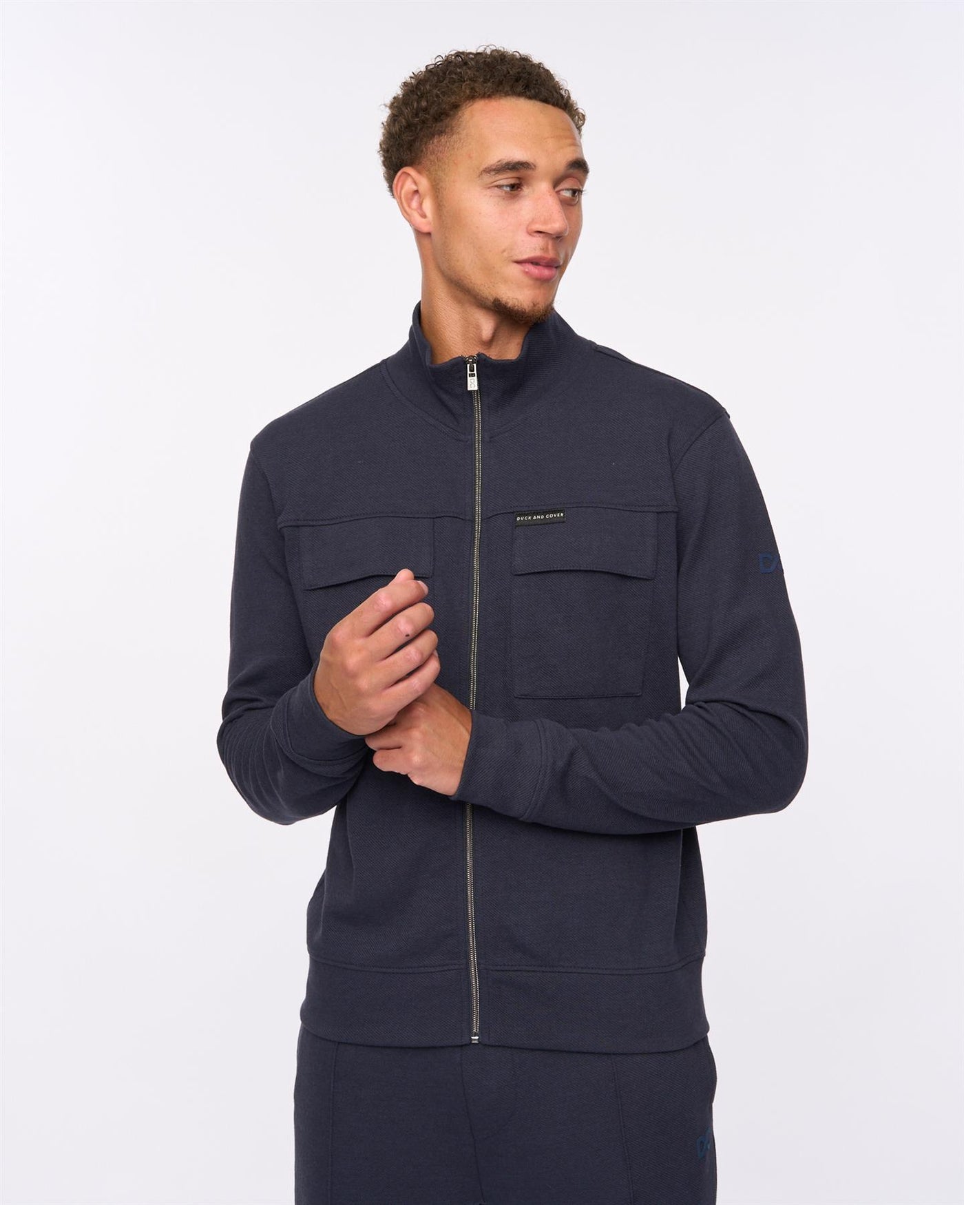 Mens Tames Zip Thru Sweat Navy