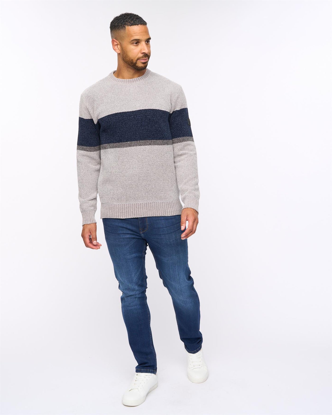 Mens  Kirkman Crew Knit Light Grey