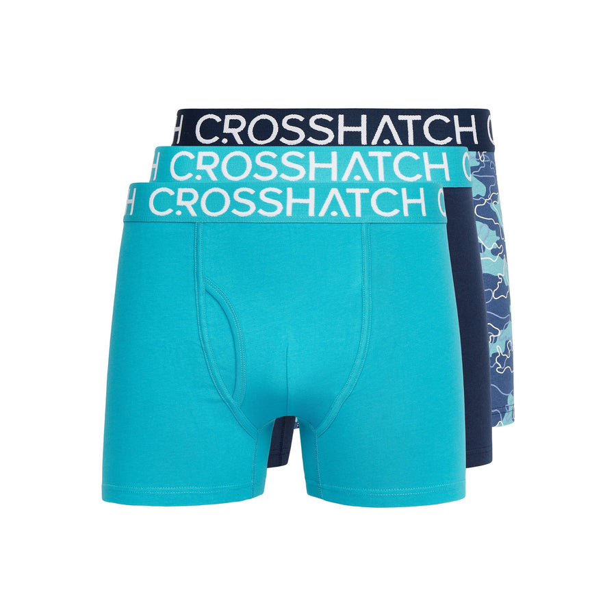 Mens Lynol Boxers 3pk Teal