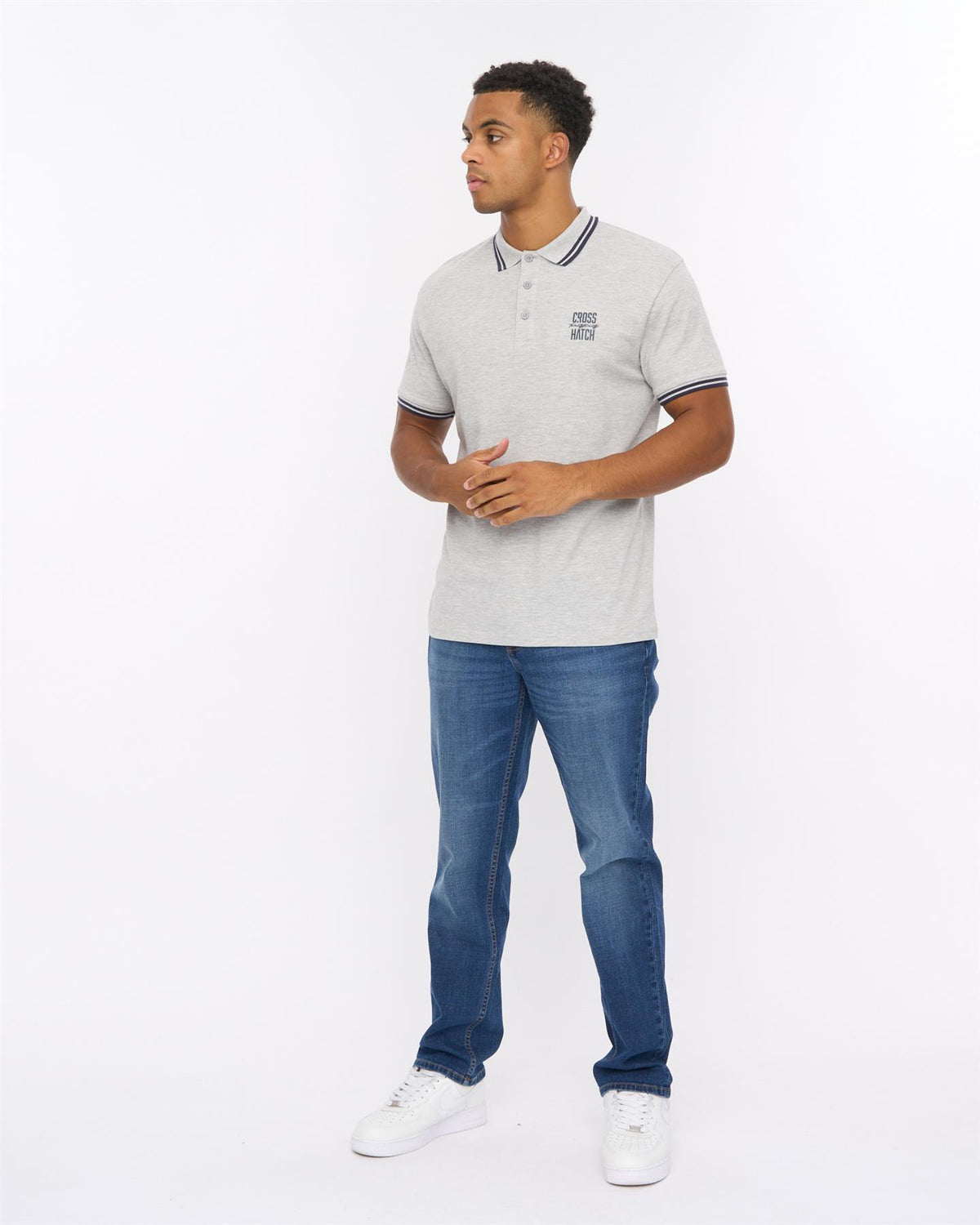 Mens Changra Polo Grey Marl