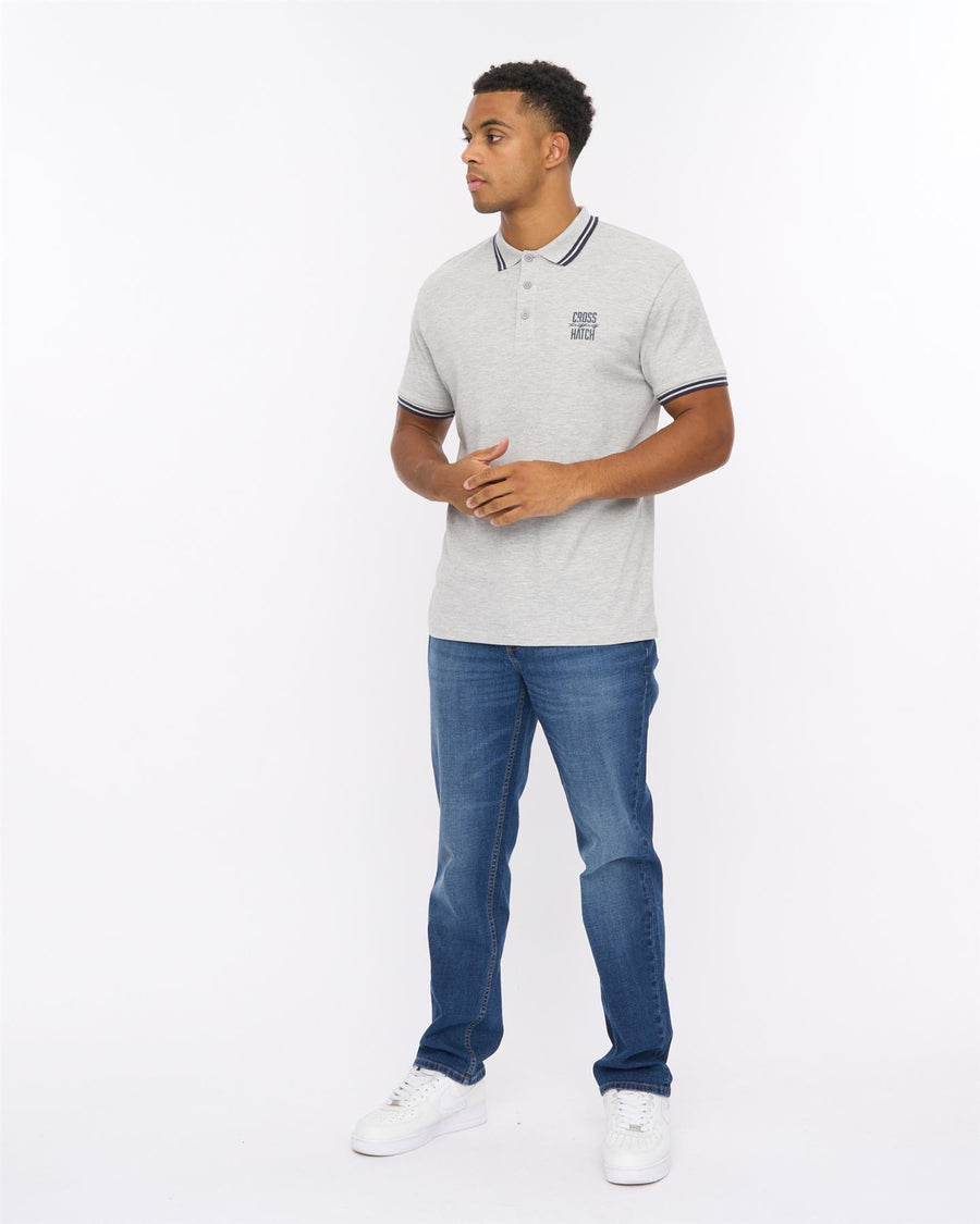 Mens Changra Polo Grey Marl