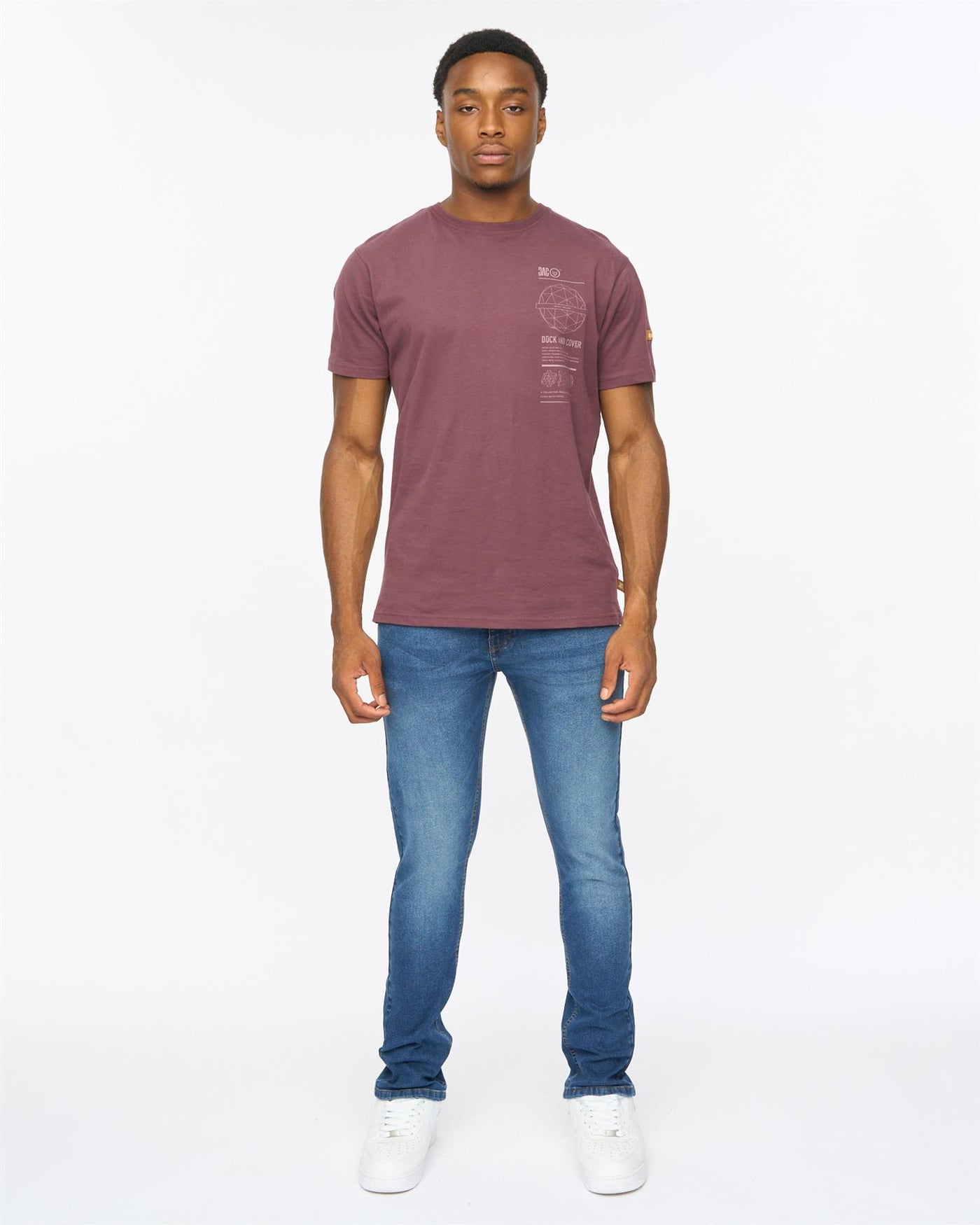 Mens Overburg Tapered Jeans Mid Wash