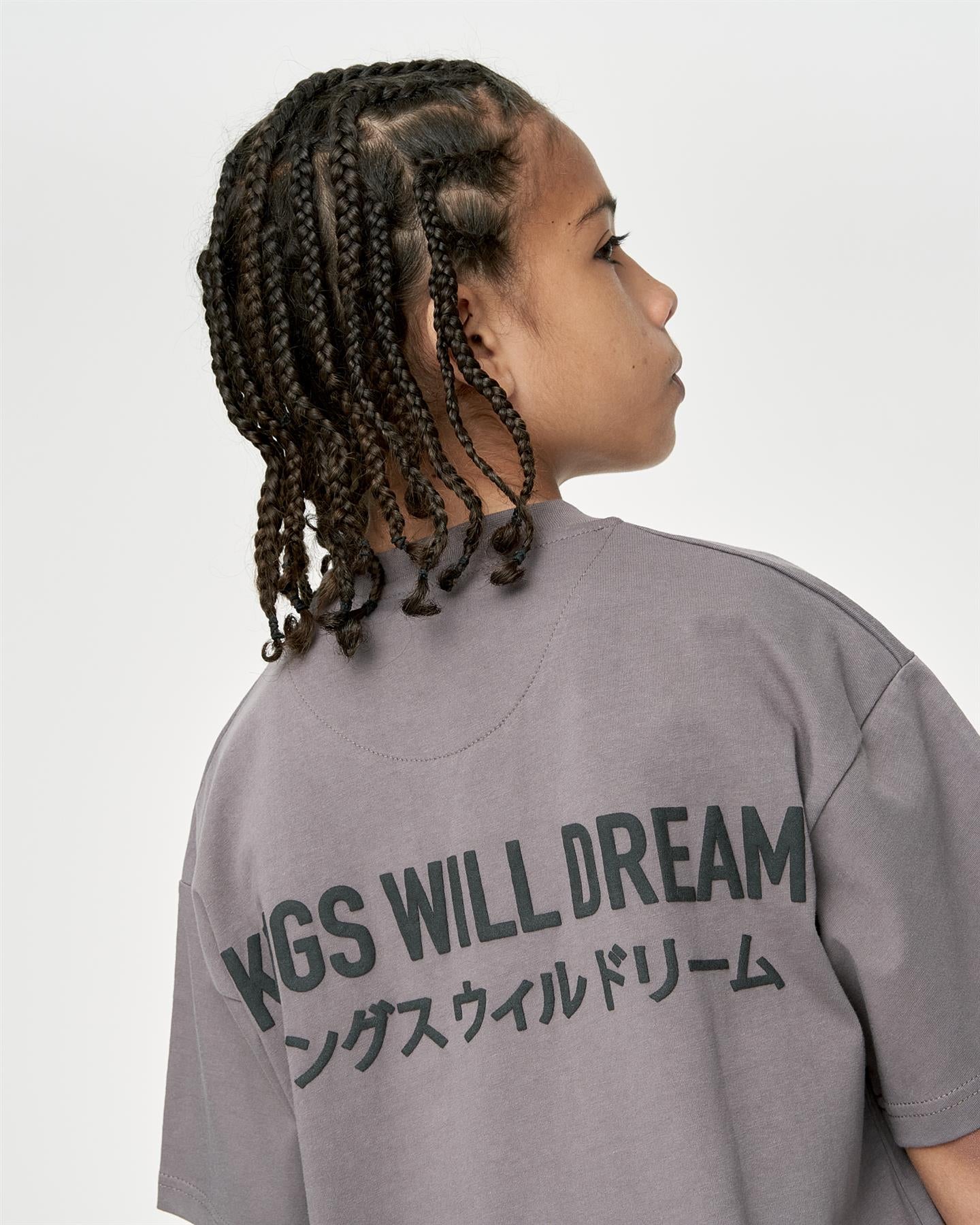 Kids Boys Studio Duo Line T-Shirt Grey