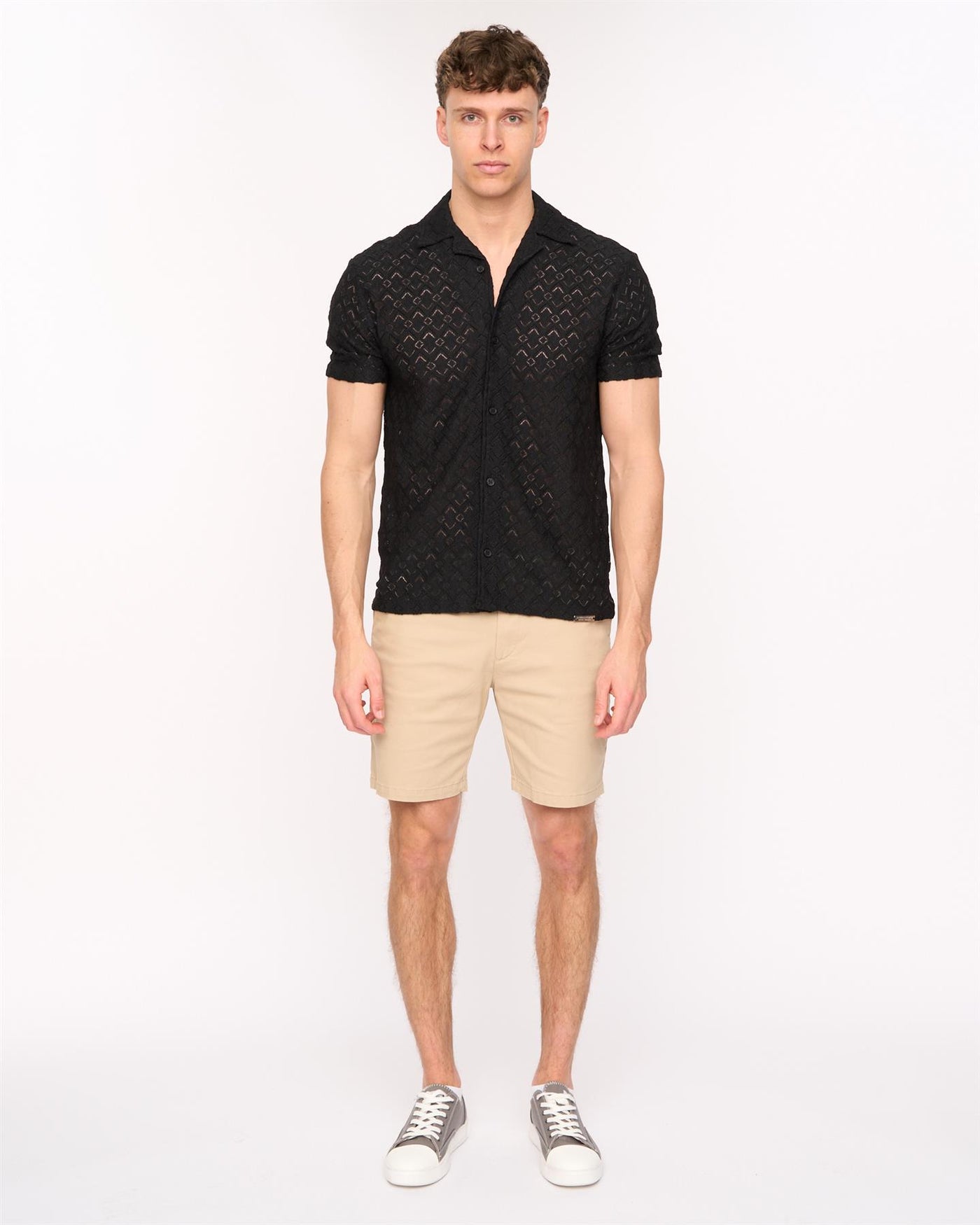 Mens Foxborough Knit Shirt Black