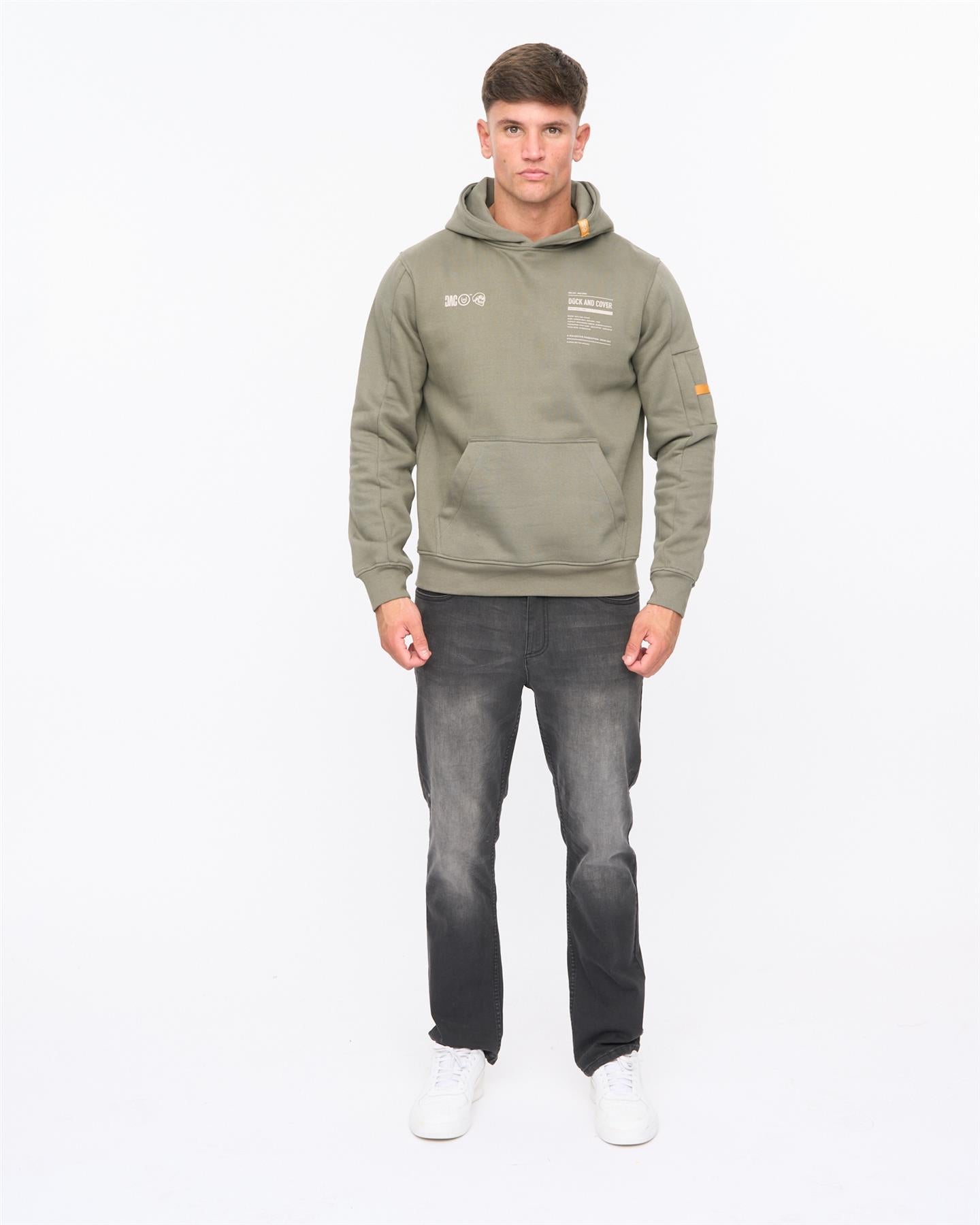 Mens Skullmatic Hoodie Dark Olive