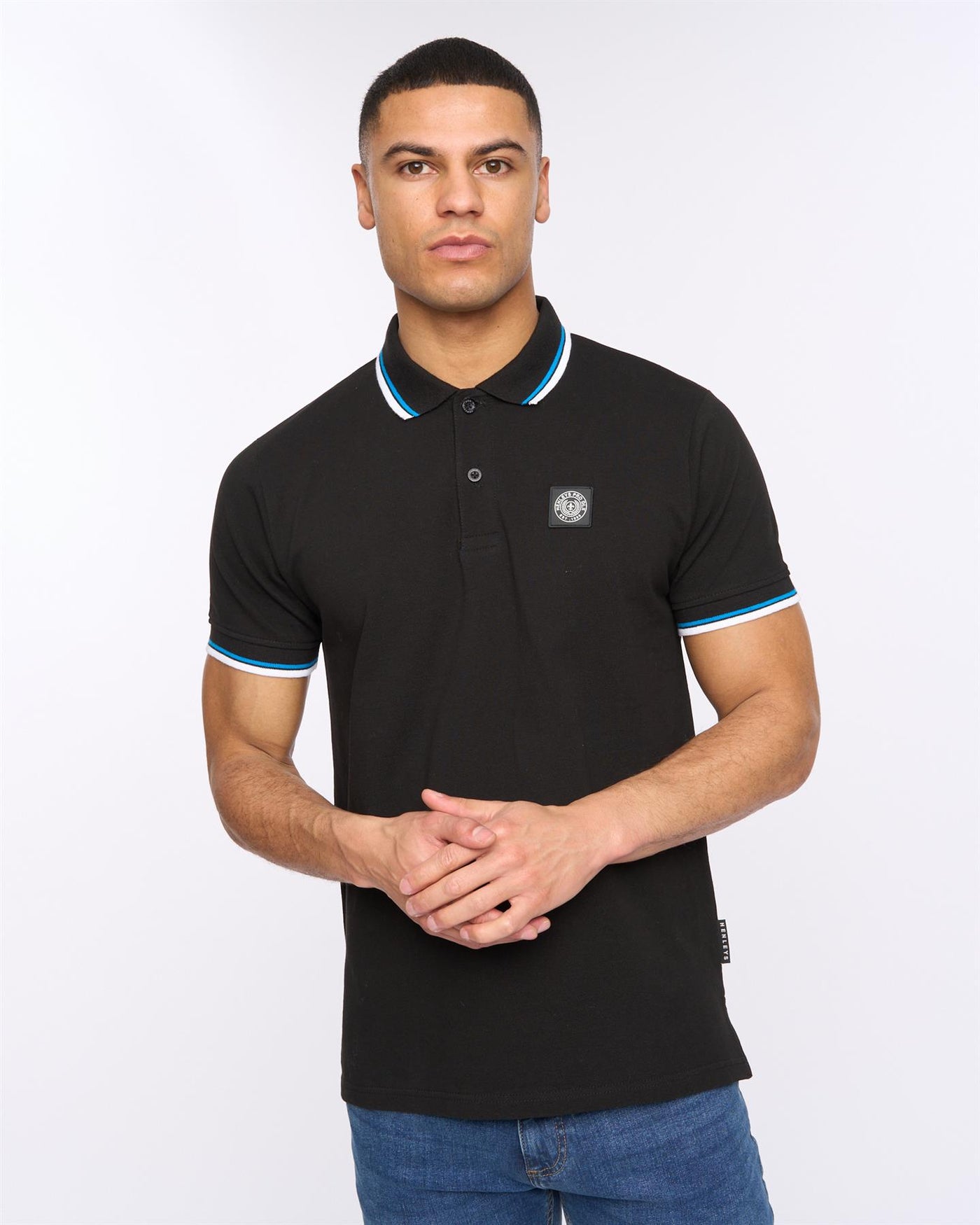 Mens Henalpha Polo Black
