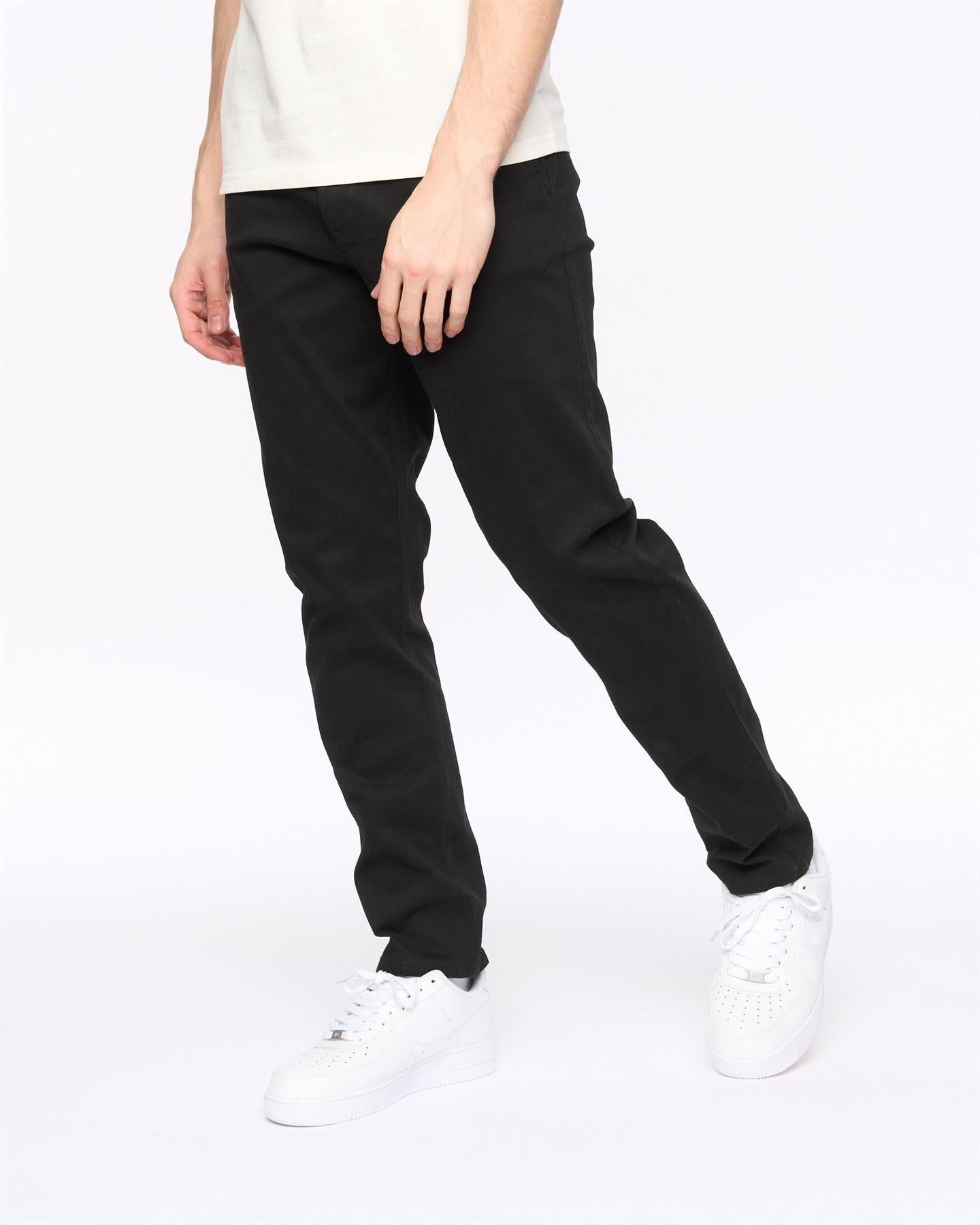 Crosshatch Mens Roysden Chinos Black