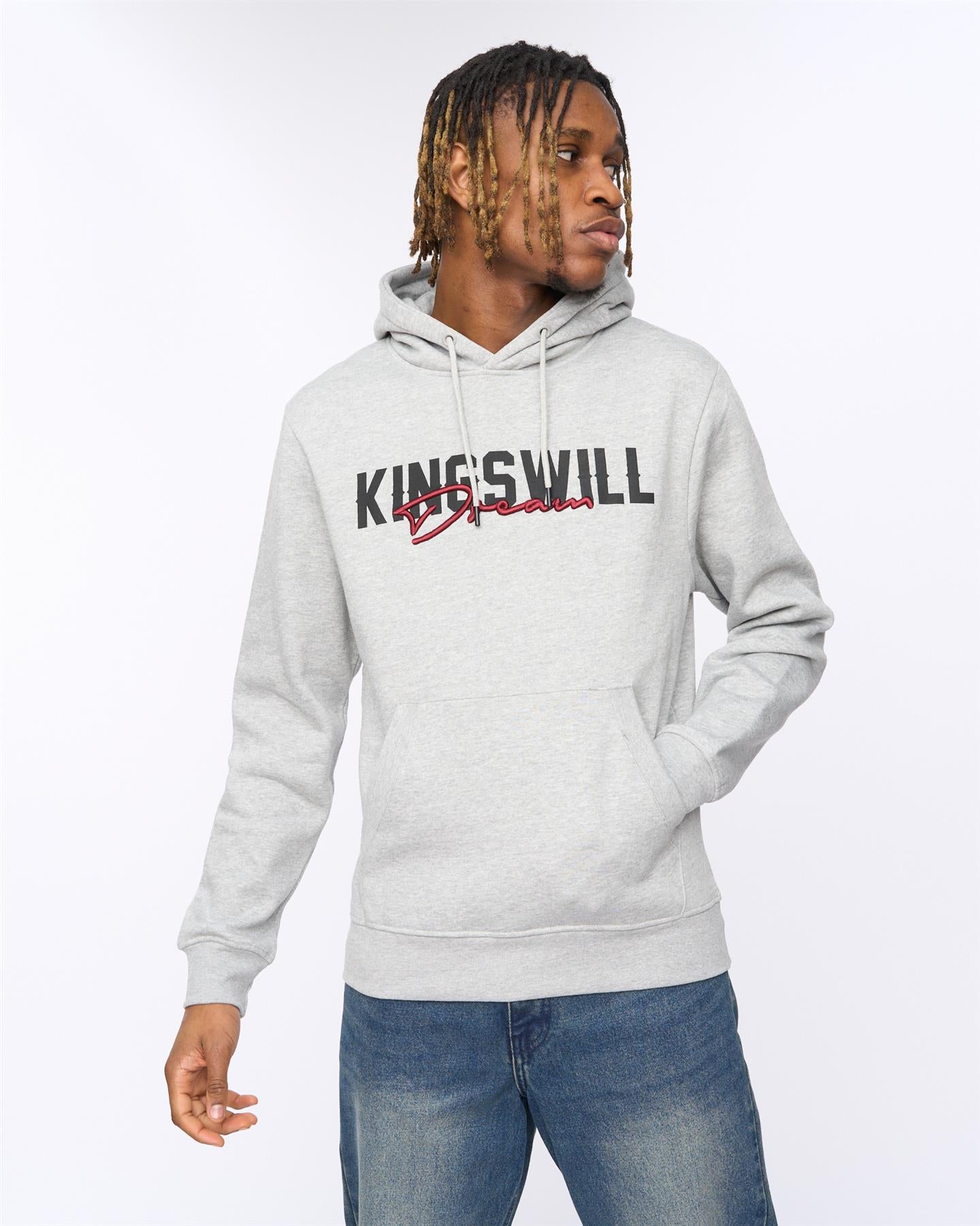 Mens Bilkie Hoodie Grey Marl