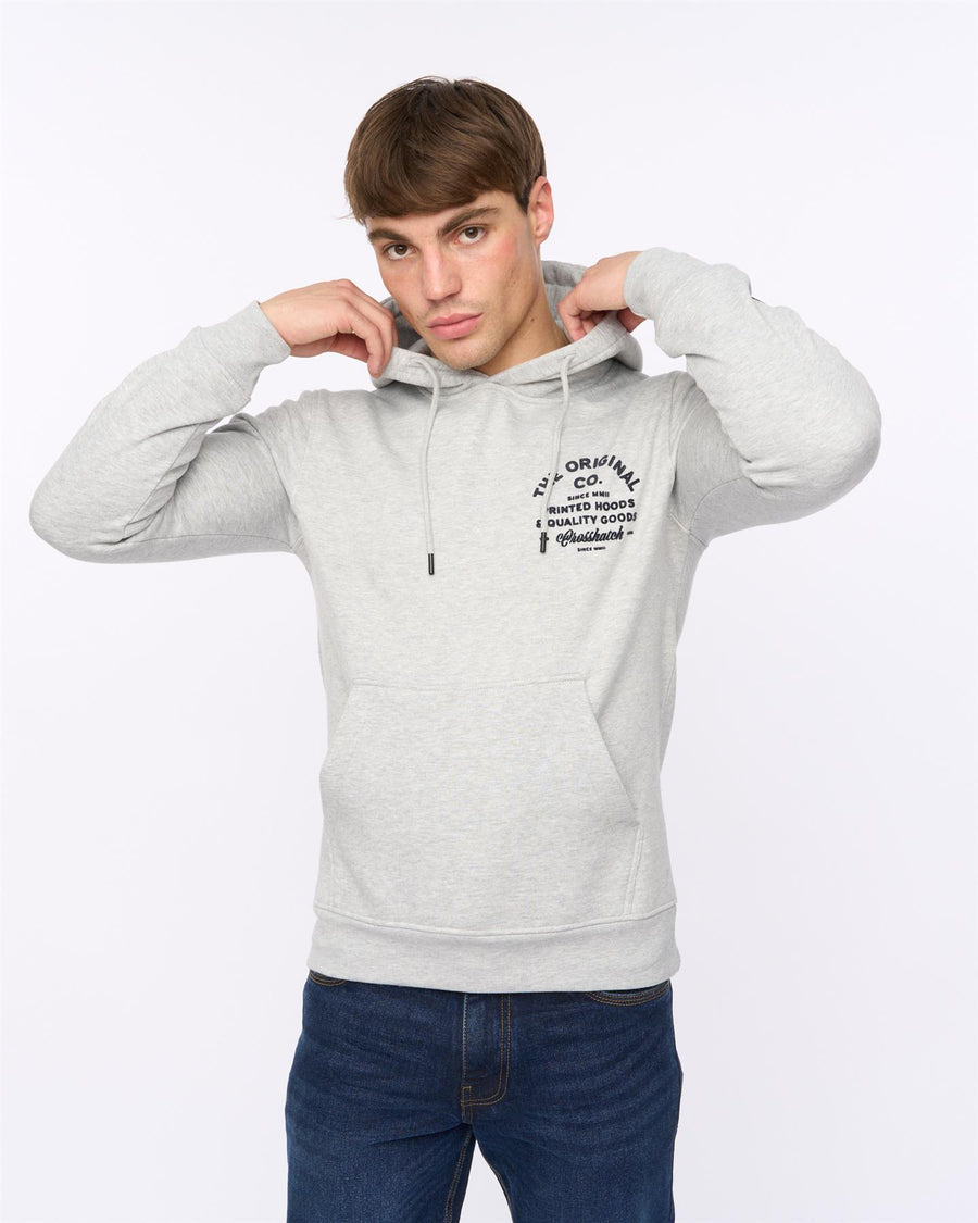 Mens Shoptown Hoodie Grey Marl
