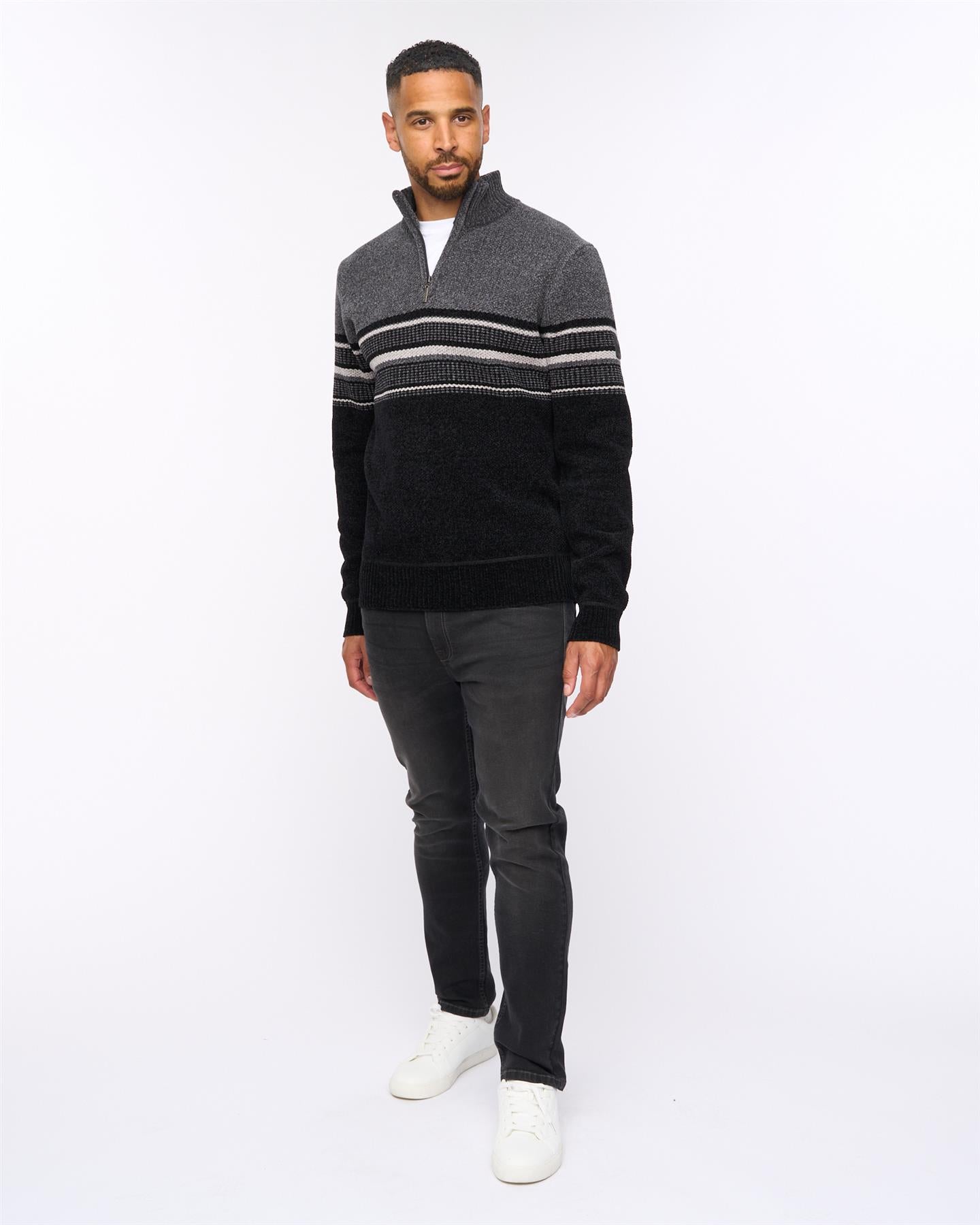 Feldstan 1/4 Zip Jumper Black