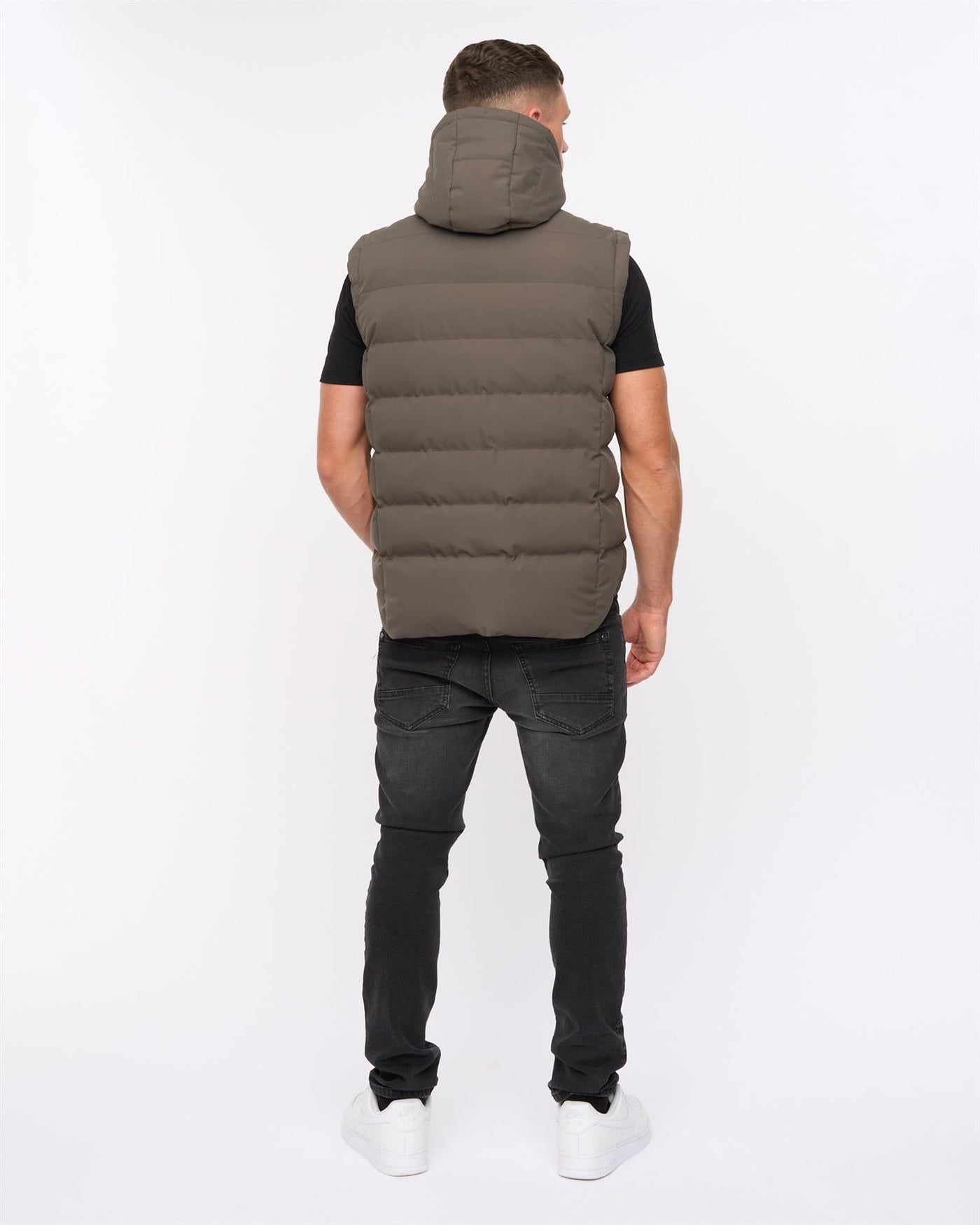 Mens Kampleys Embossed Gilet Deep Olive