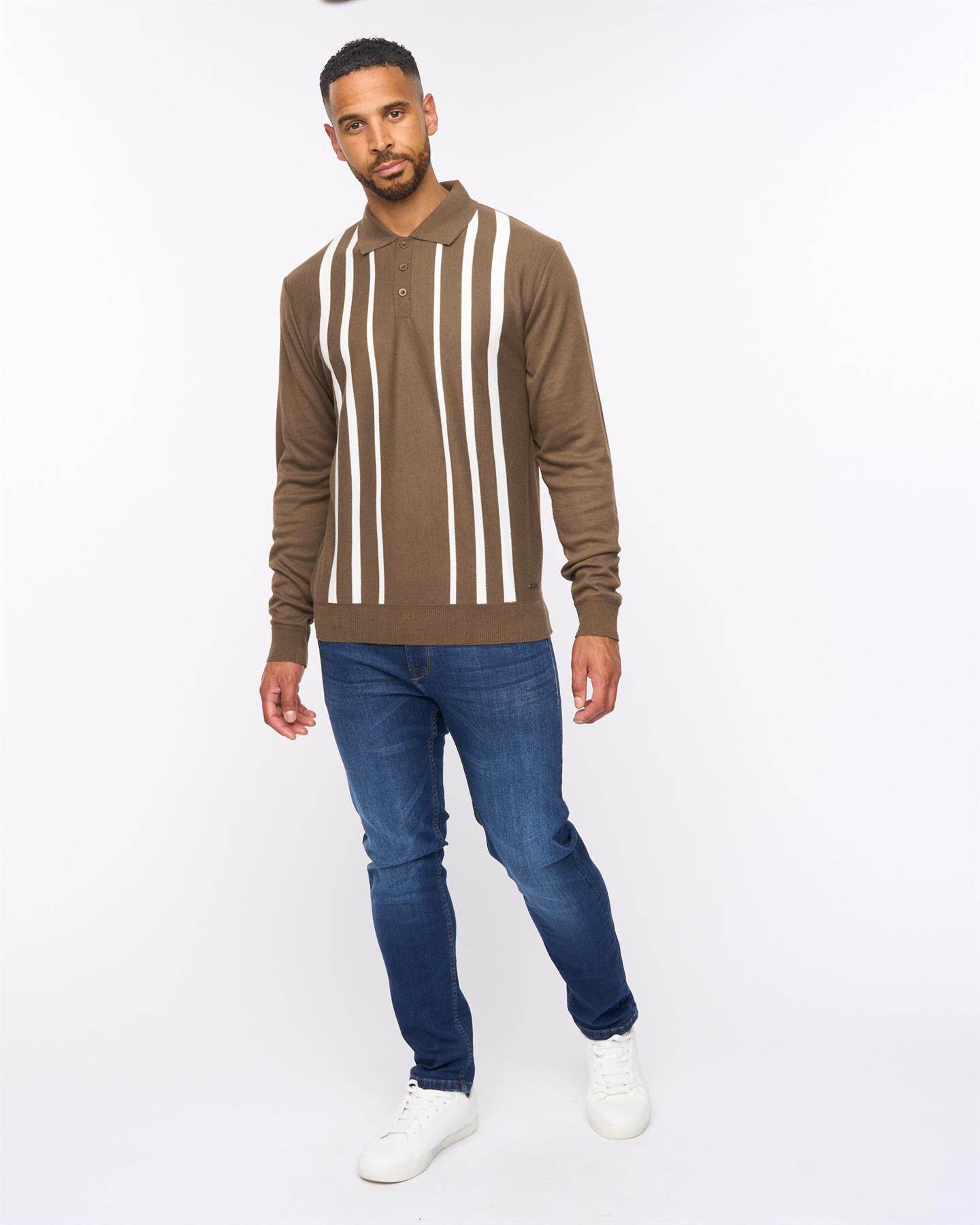 Stalwart Knit Polo Dark Taupe