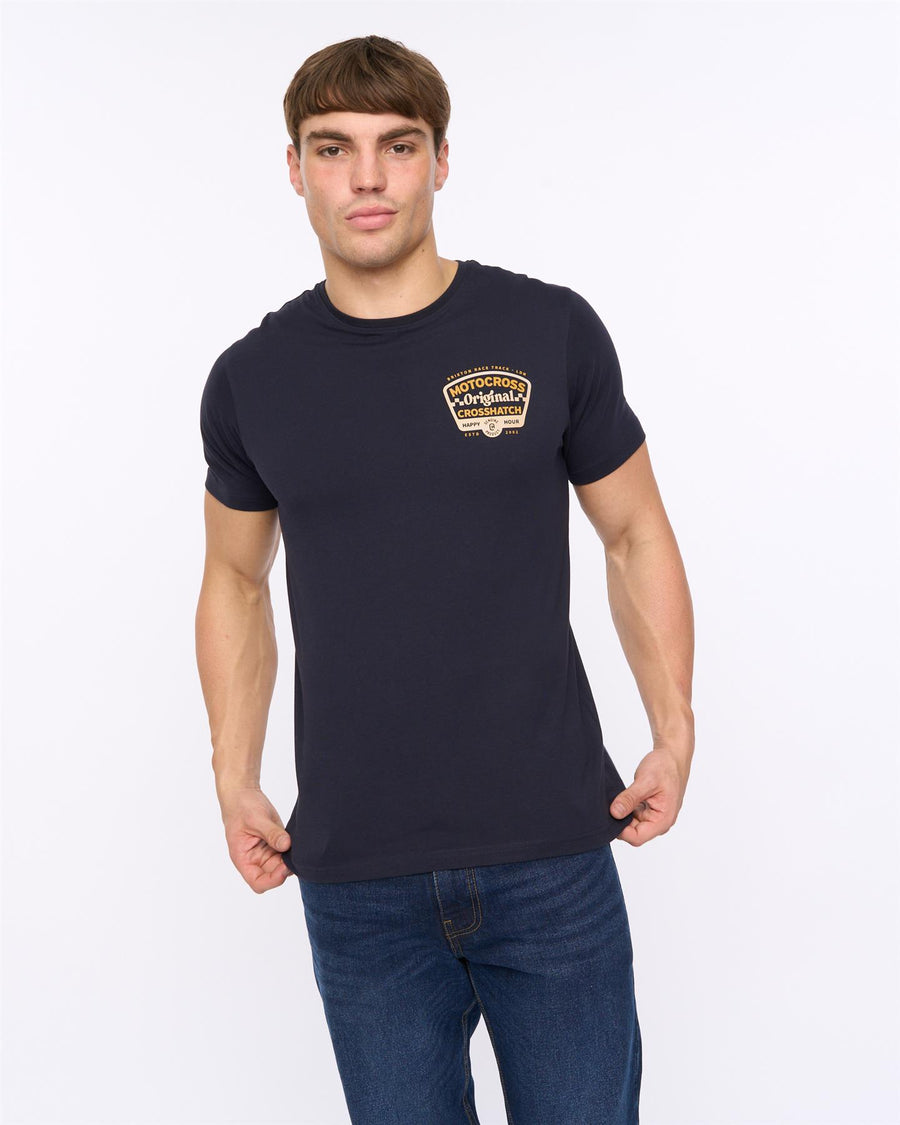 Mens Motocross T-Shirt Navy