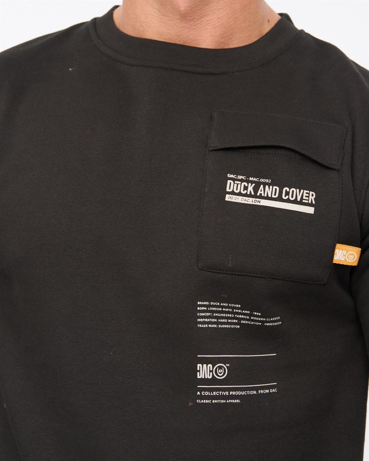 Mens Applewood Crew Sweat Black