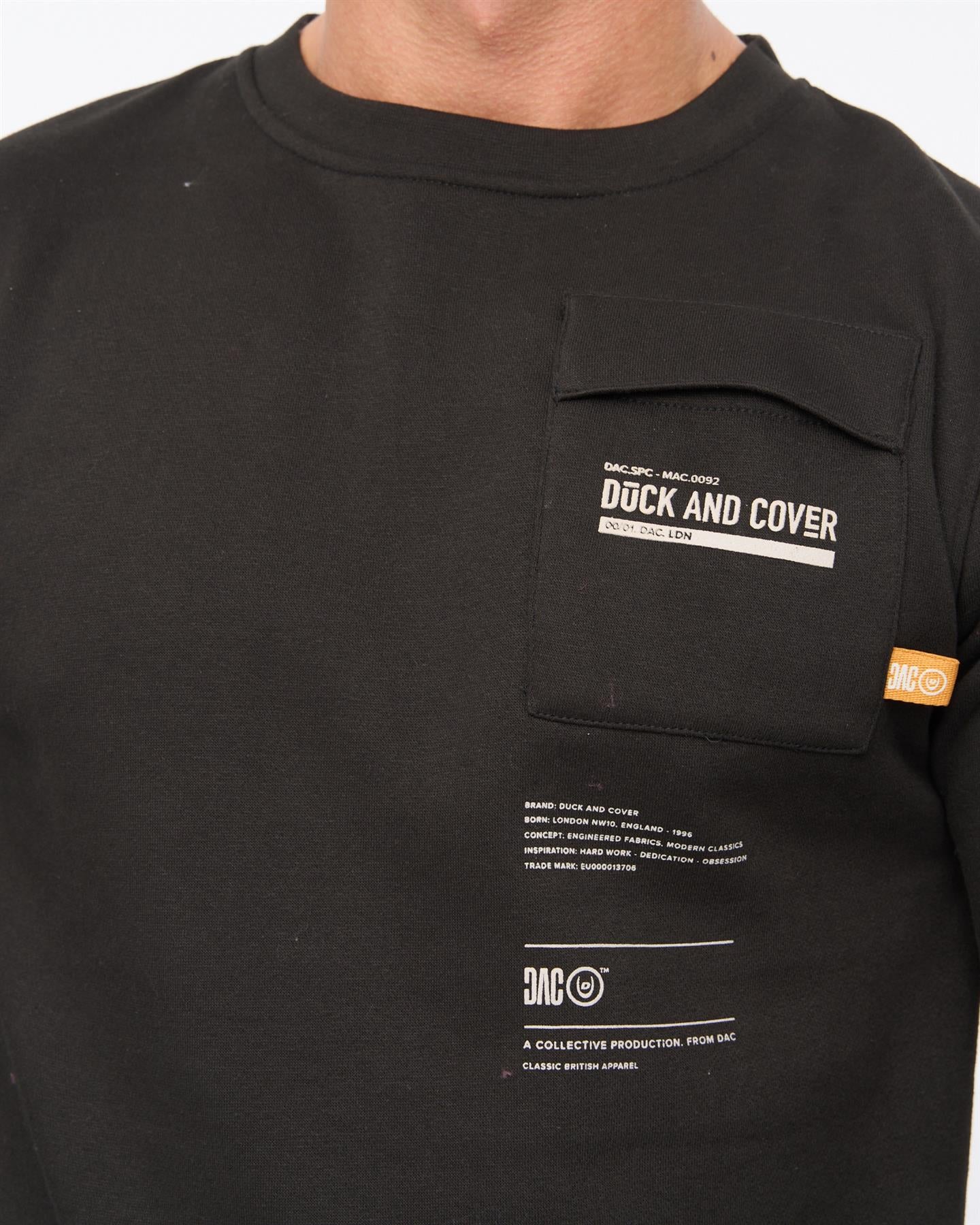 Mens Applewood Crew Sweat Black