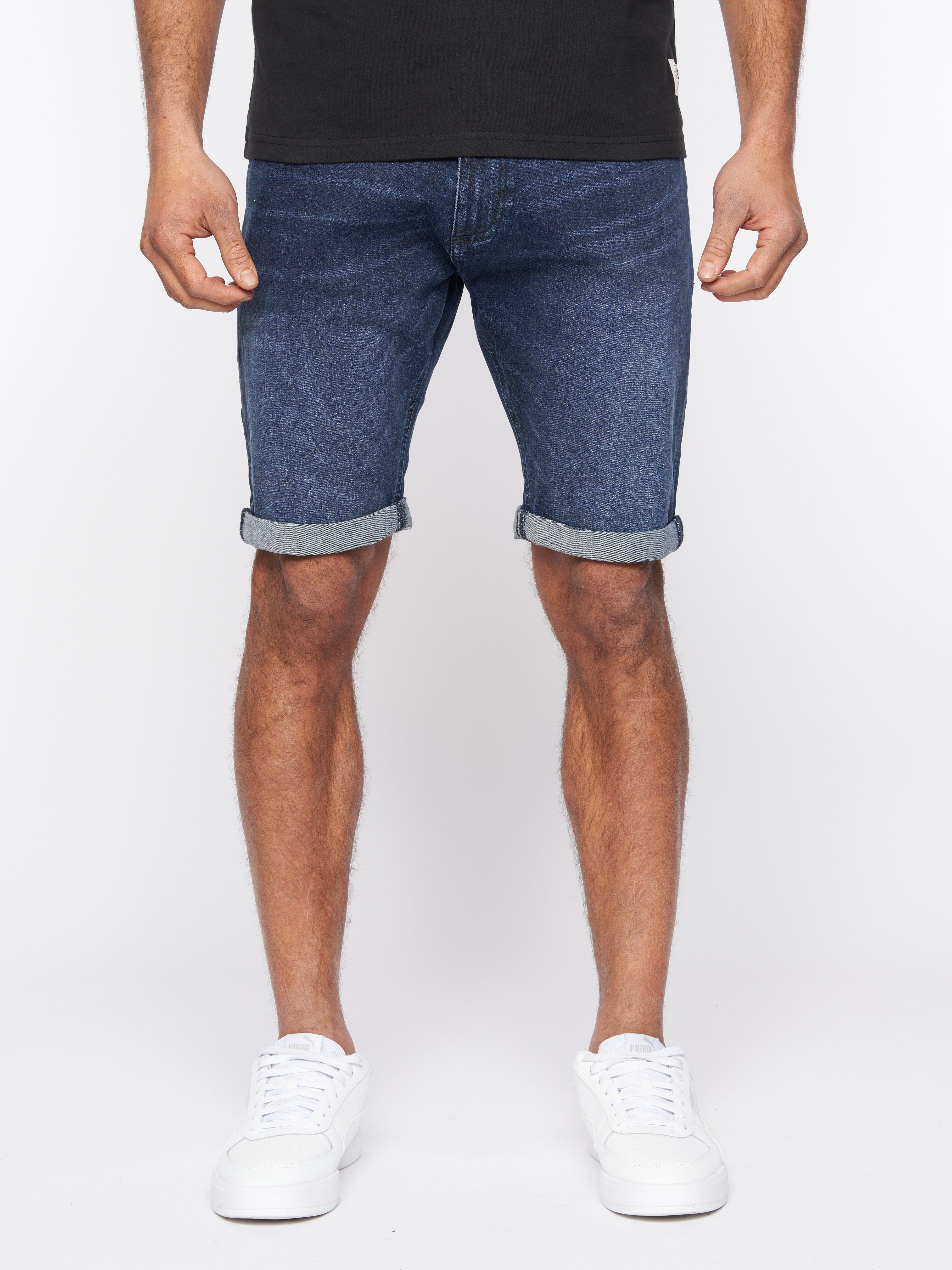 Duck and Cover Mens Zeki Shorts Dark Wash