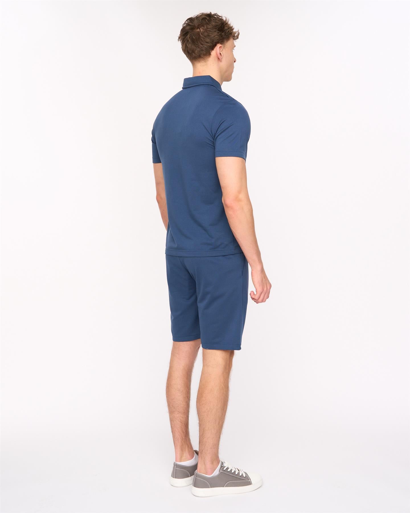 Mens Medford Polo & Shorts Set Navy