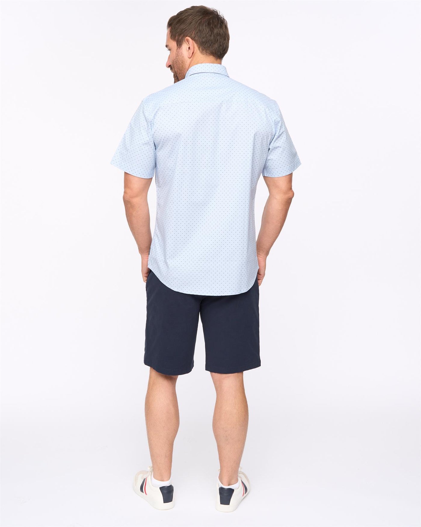 Mens Daymeson Short Sleeve Shirt 2pk Navy/Light Blue