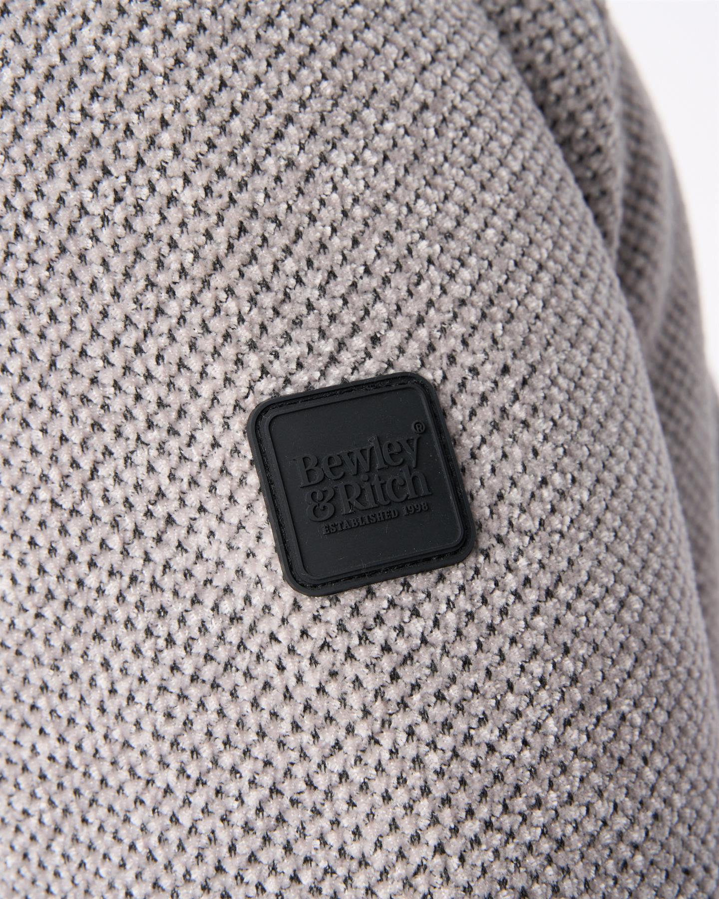 Mens Gladstone Funnel Kneck Zip Knit Light Grey