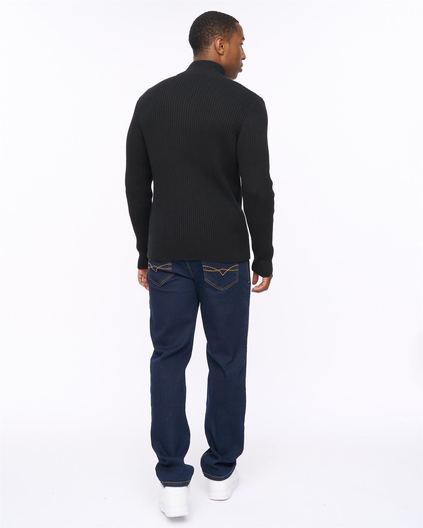 Mens Wellburys Chunky Knit Black