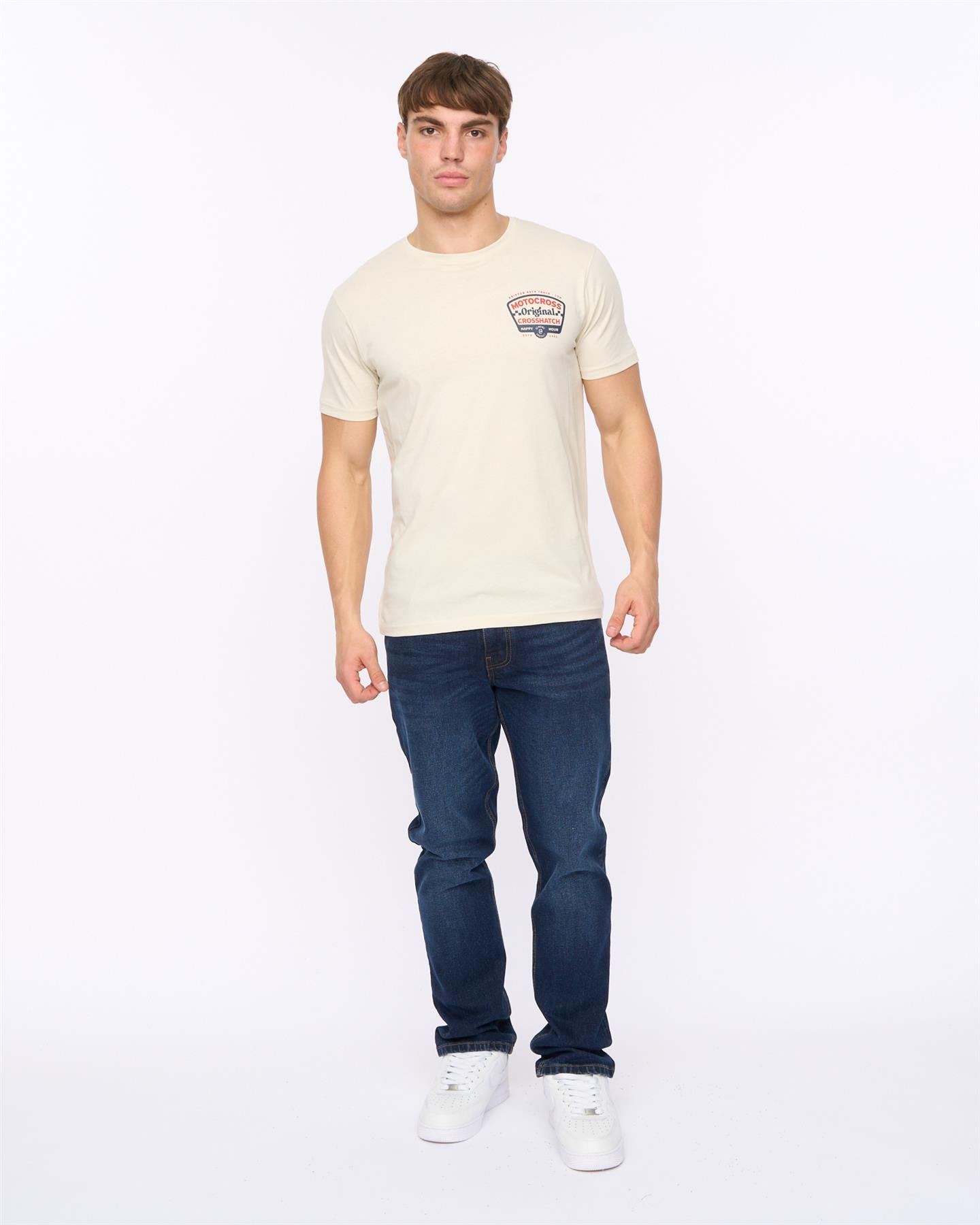 Mens Motocross T-Shirt Off White
