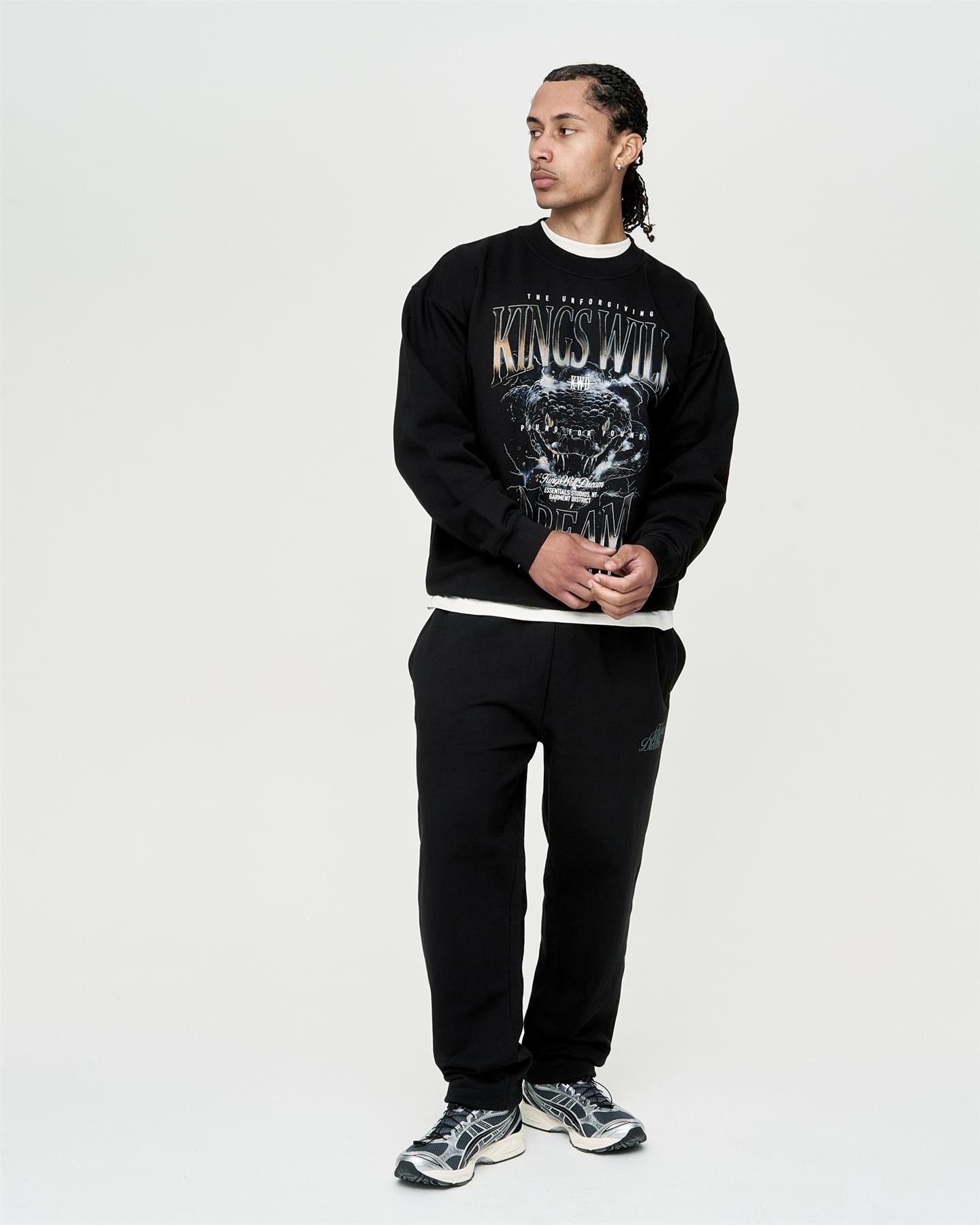 Mens Studio Snake Eyes Crew Sweat Black