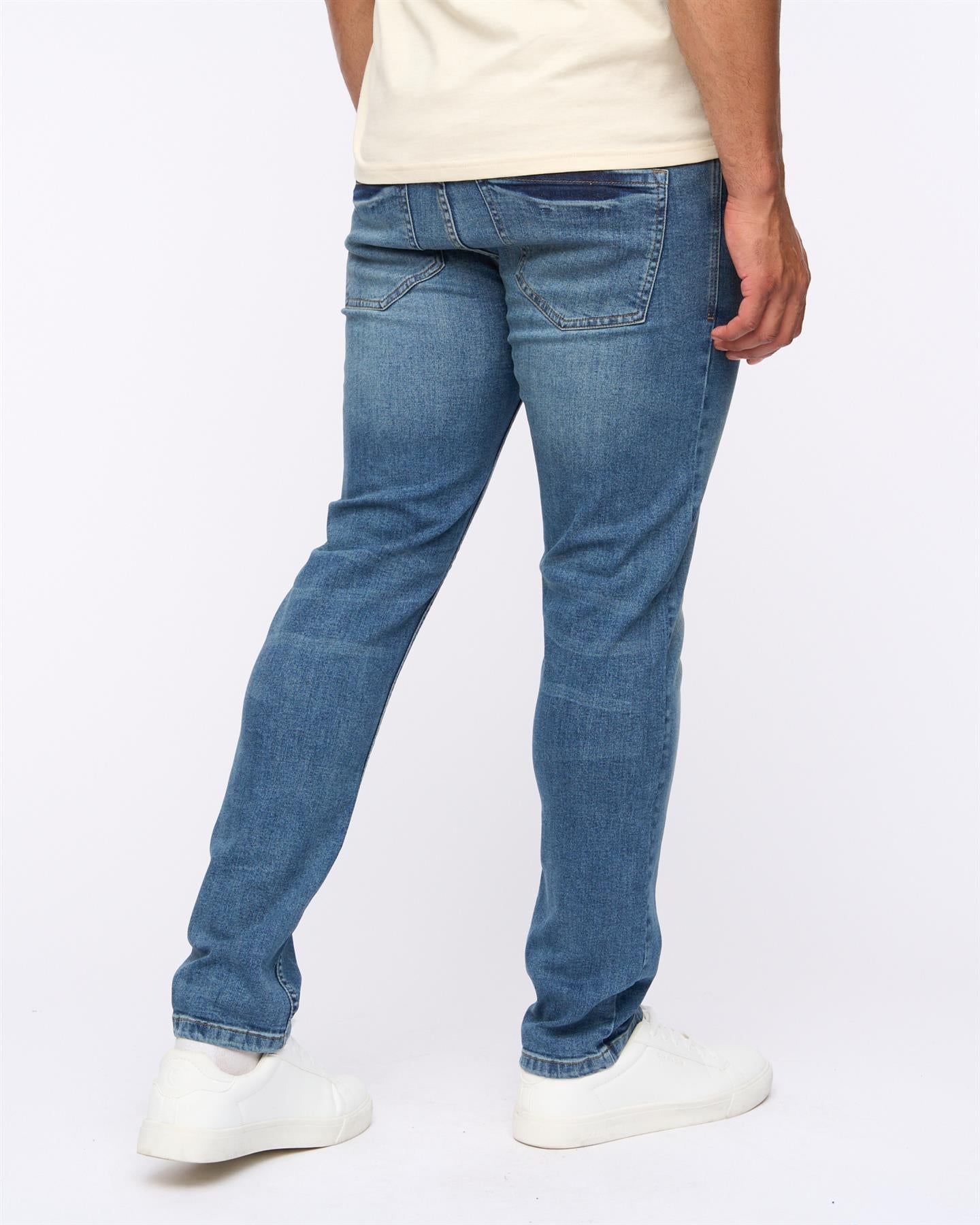 Mens Abingdon Slim Fit Jeans Mid Wash