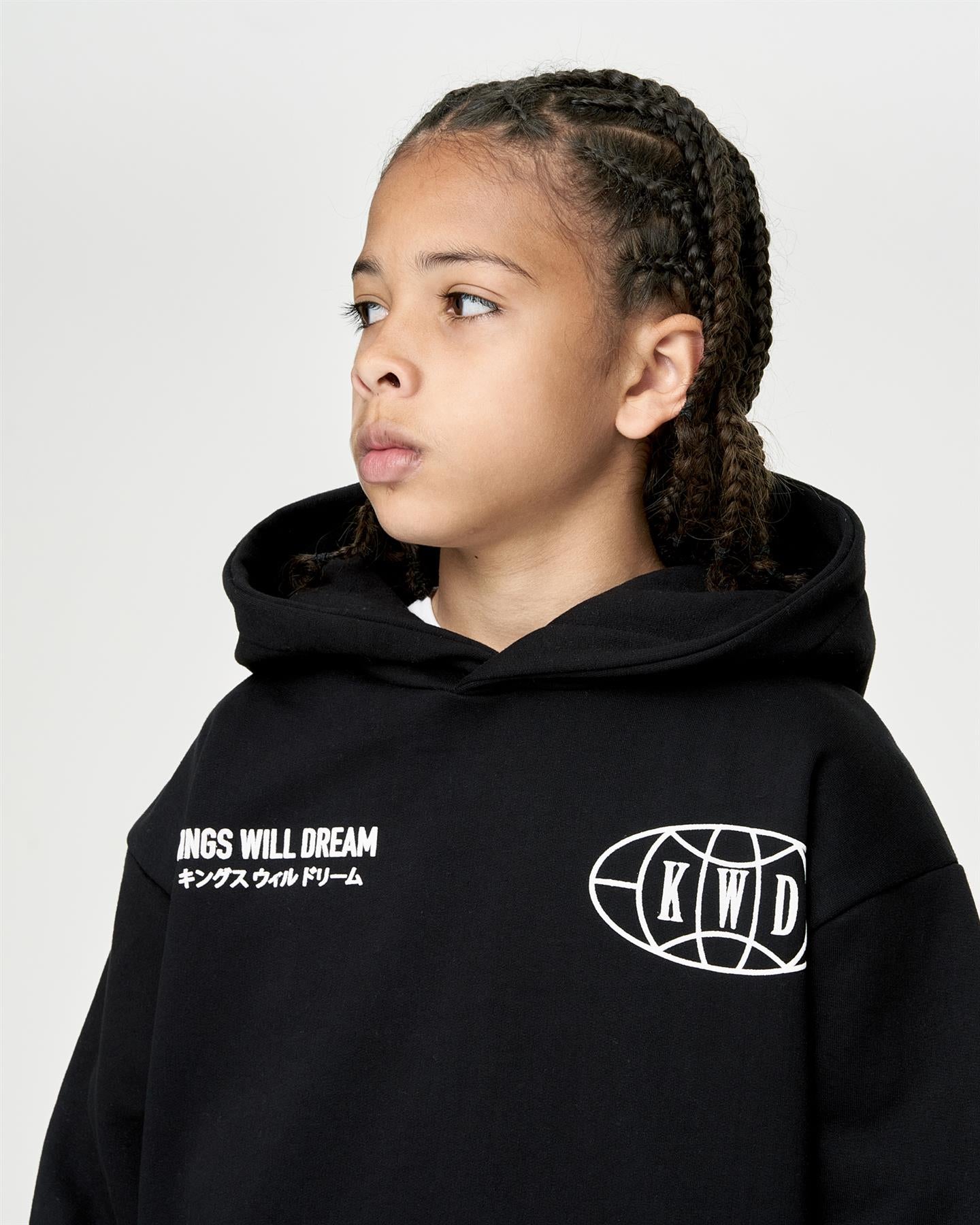 Kids Boys Studio Duo Line Hoodie Black