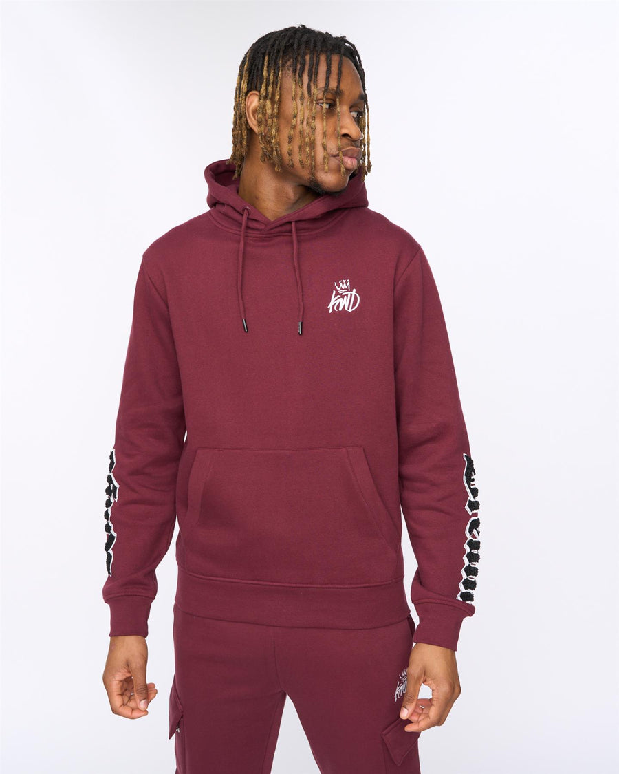 Mens Sleevely Hoodie Burgundy