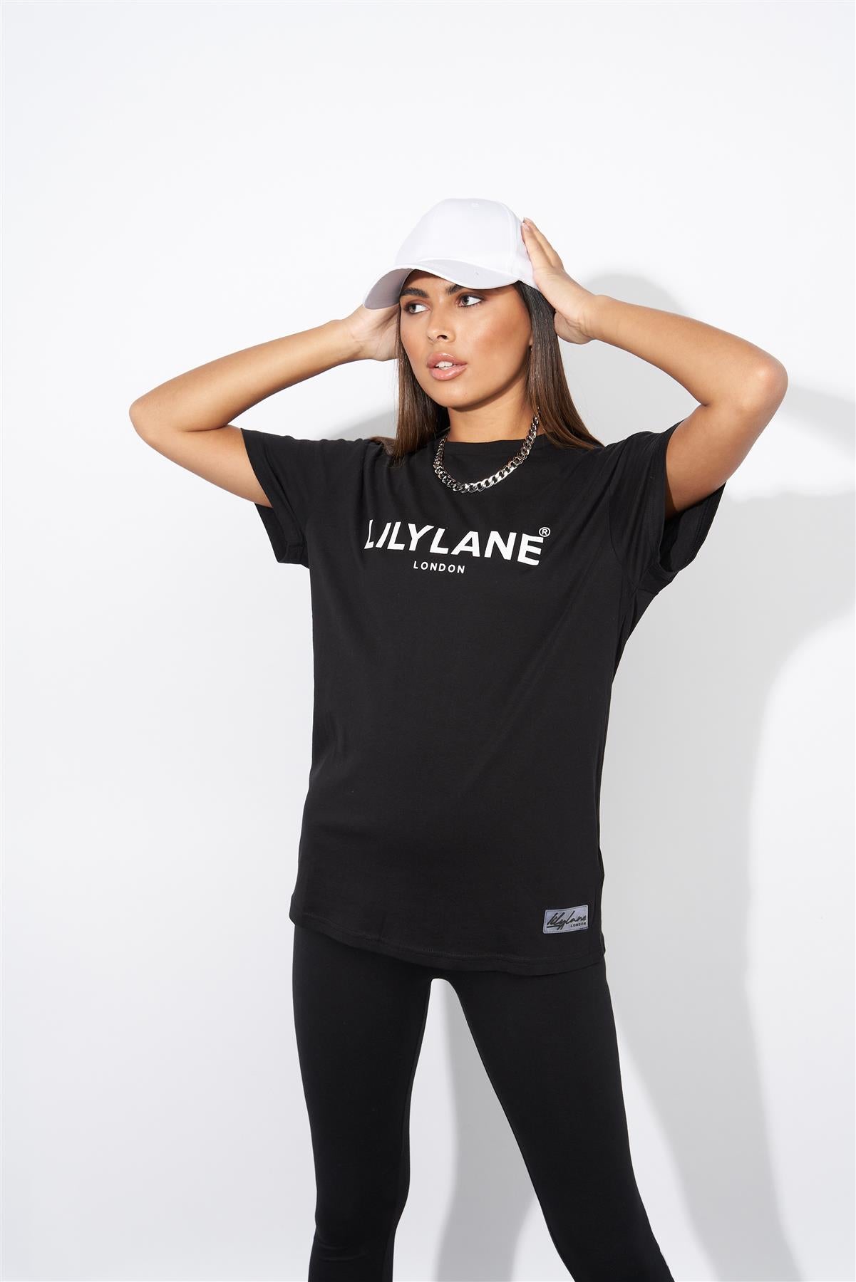 Ladies Lily Lane Eliana T-Shirt Black