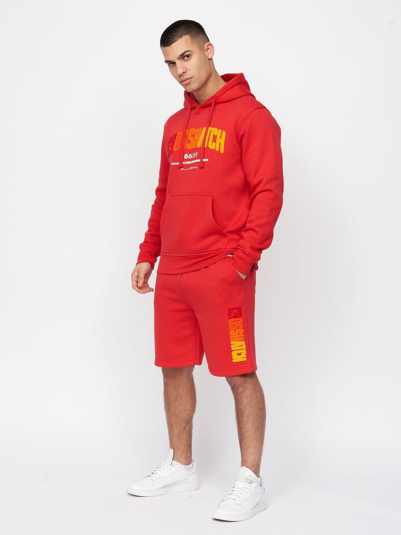 Flocked Shorts Red