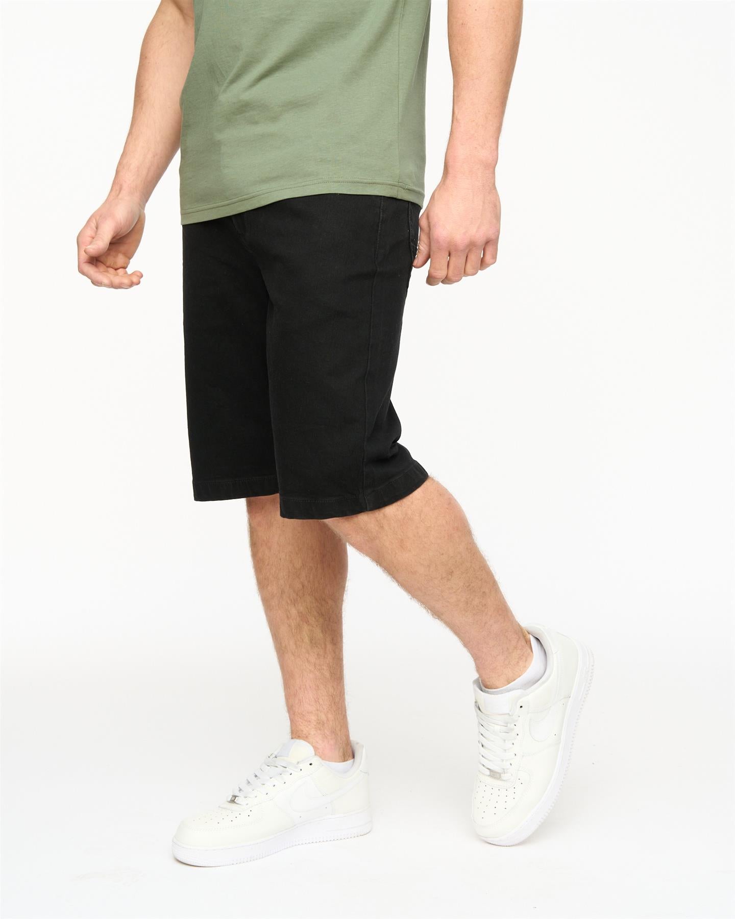 Mens Kamaline Denim Shorts Black Wash