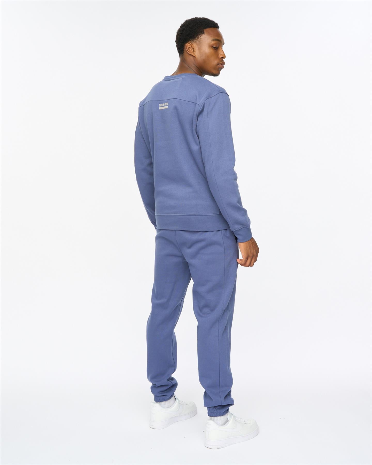 Mens Applewood Crew & Joggers Set Denim Blue