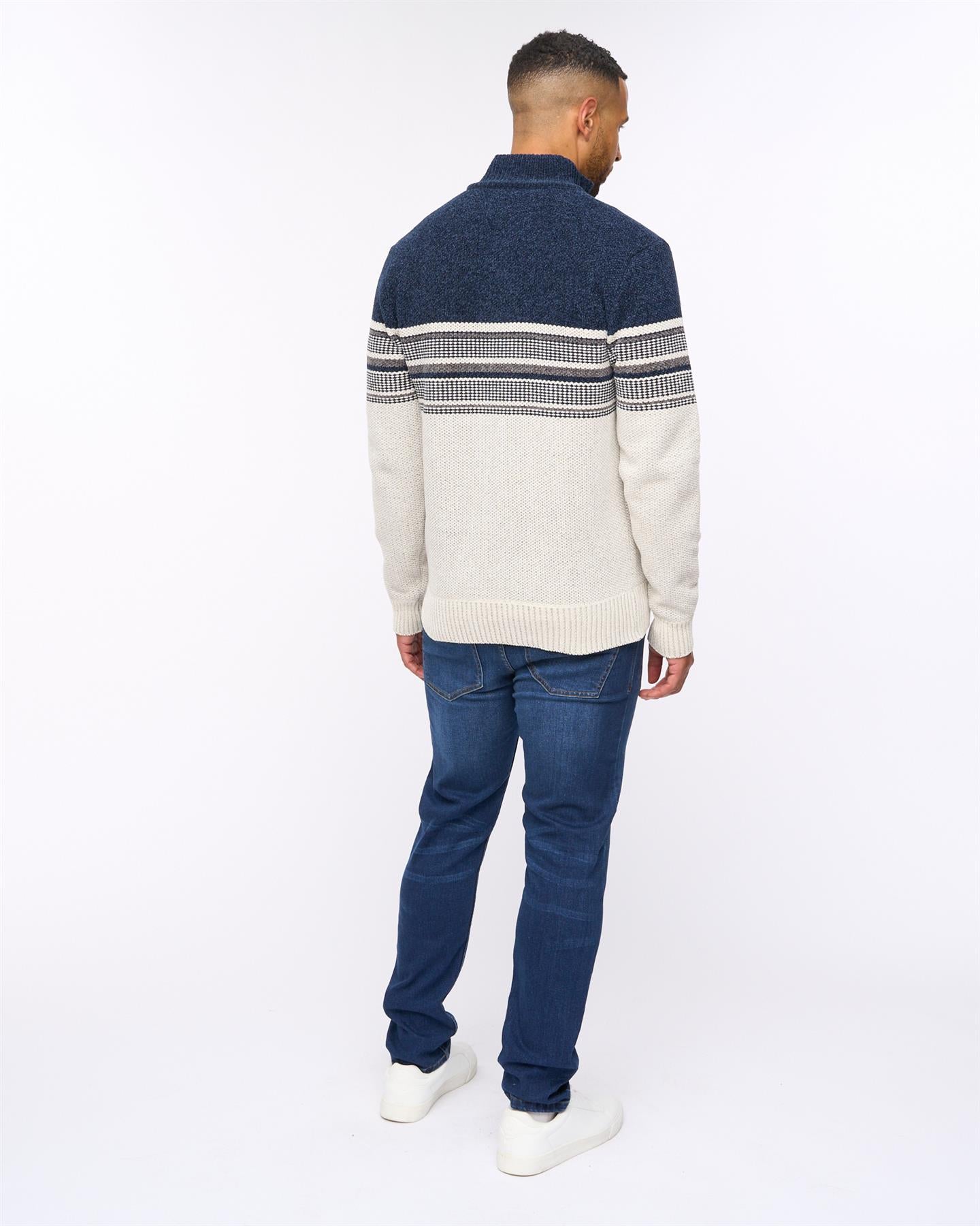 Feldstan 1/4 Zip Jumper Off White