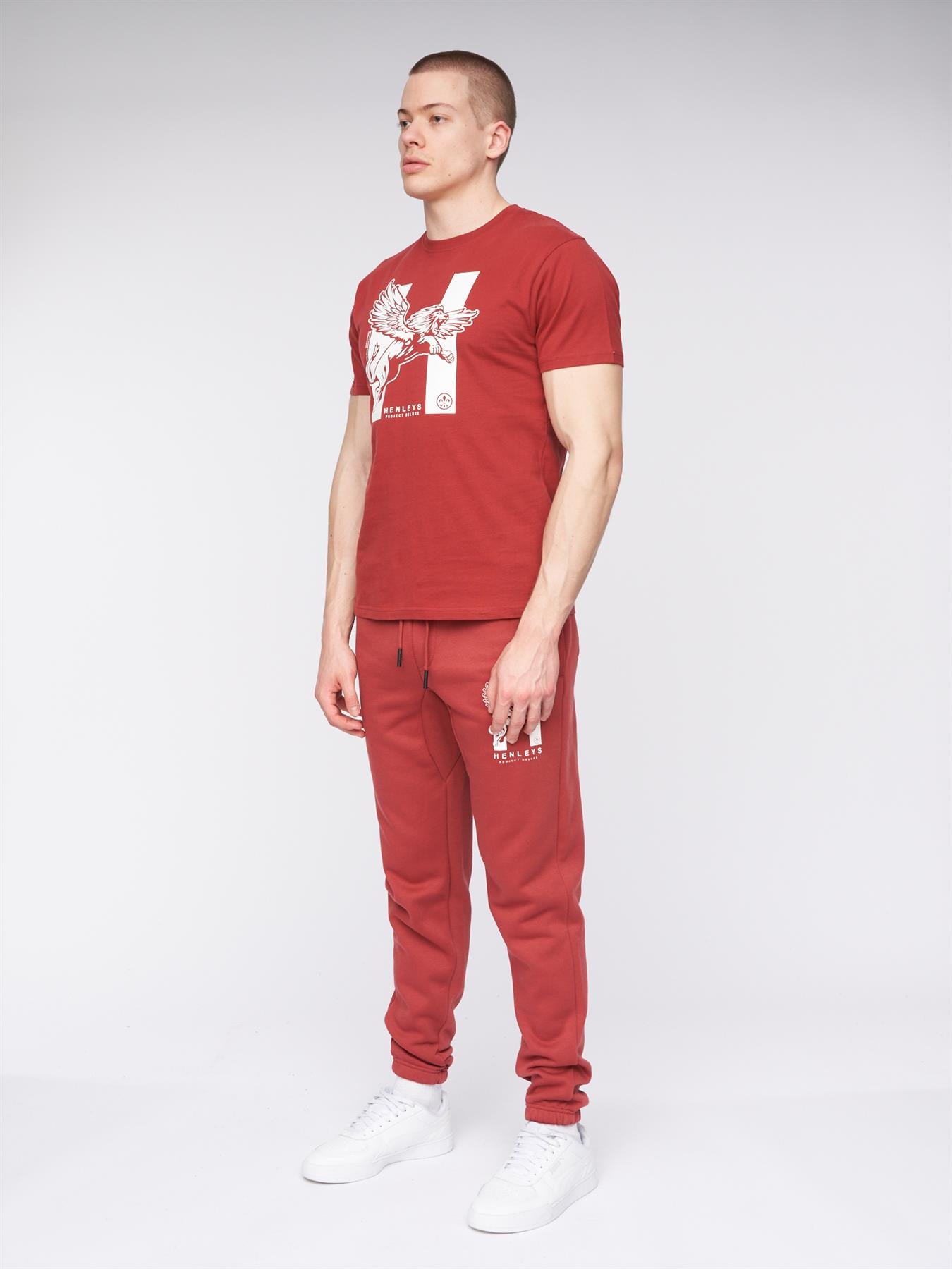 Mens Curveball T-Shirt Deep Red