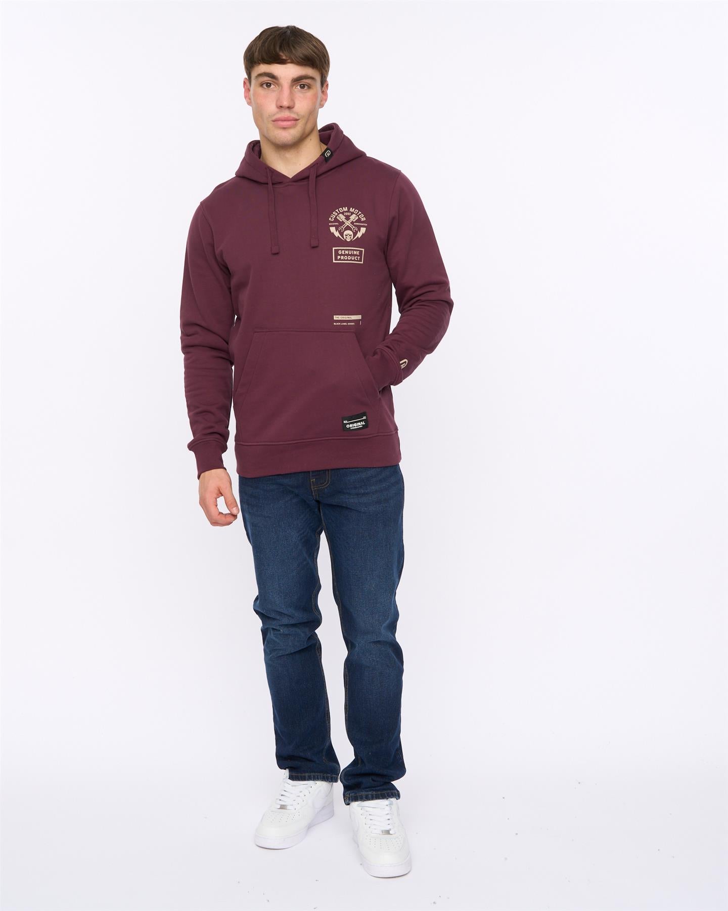 Mens Moules Hoodie Wine