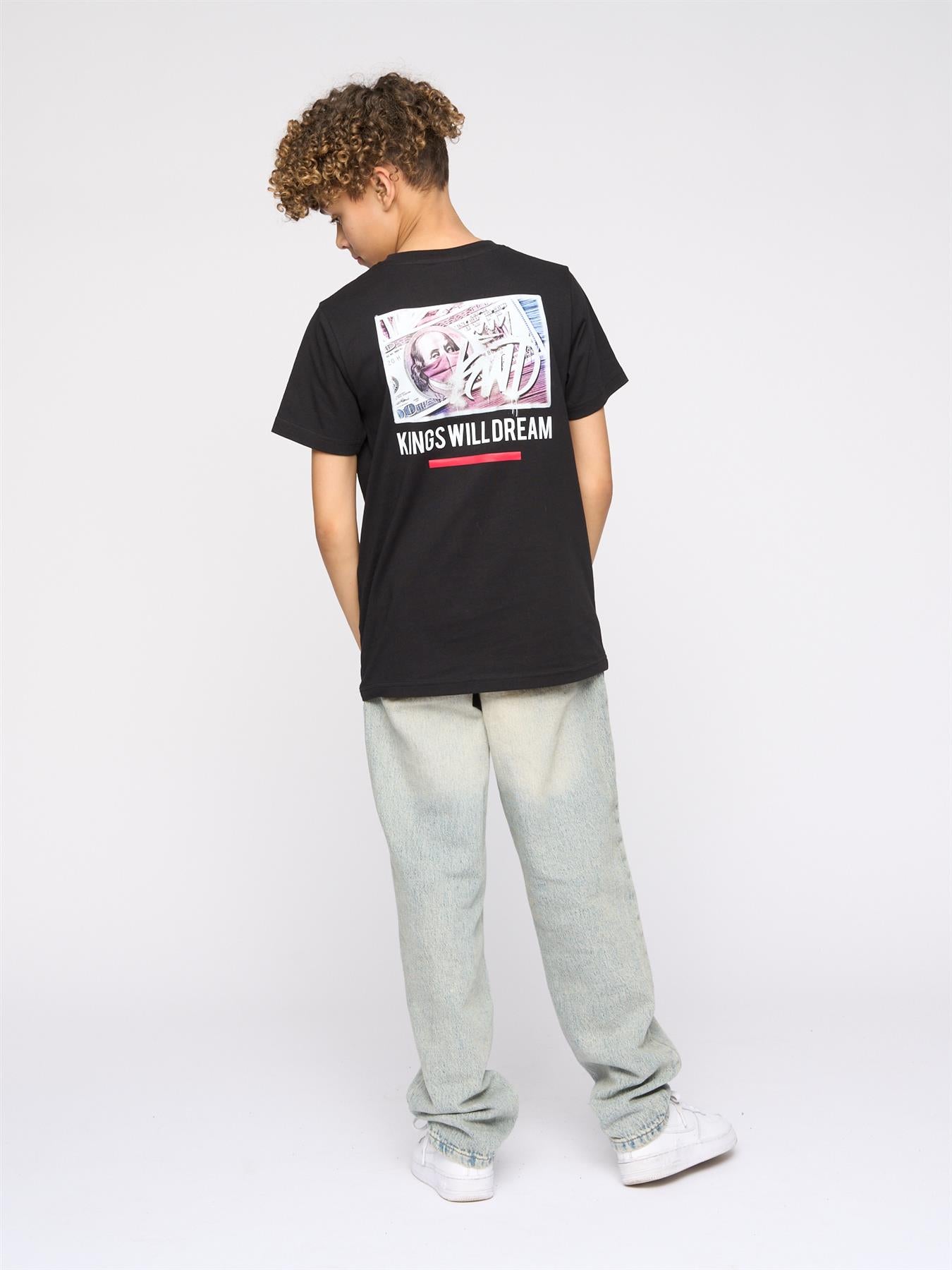 Kids Boys Dollar Bills T-Shirt Black