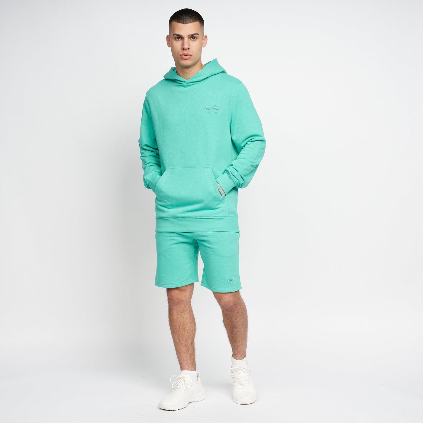 Crosshatch Mens Emmson Hoodie Aqua
