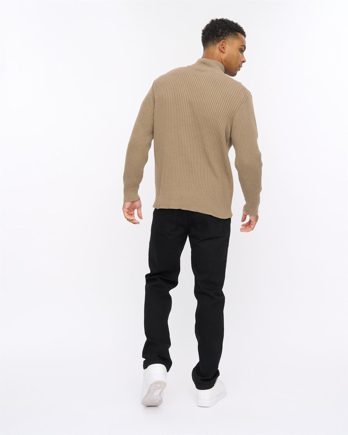 Mens Wellburys Chunky Knit Taupe