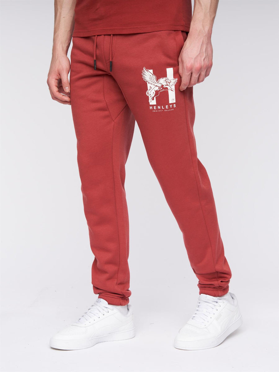 Mens Curveball Joggers Deep Red