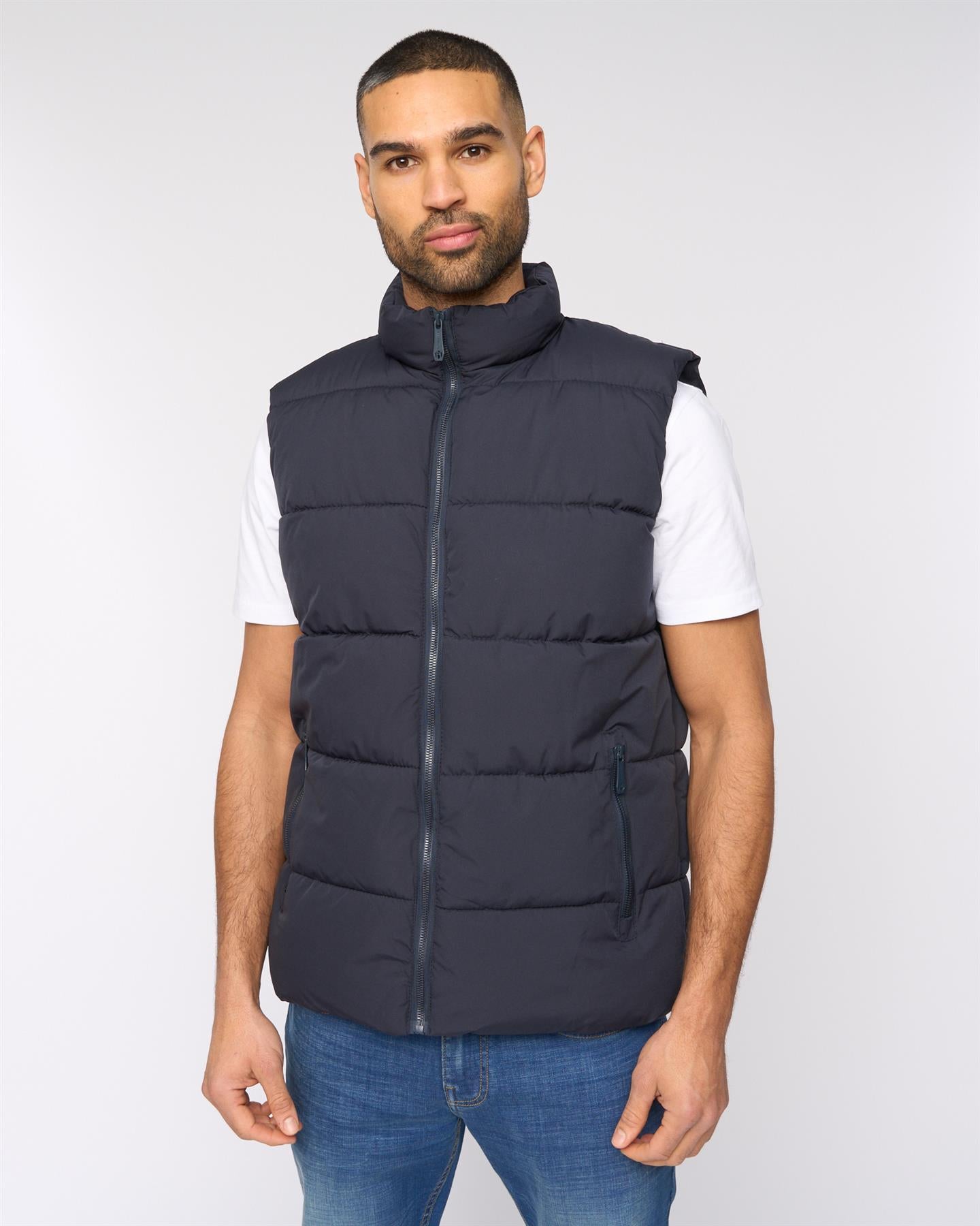 Mens Stanten Puffer Gilet Navy · Brand Corner
