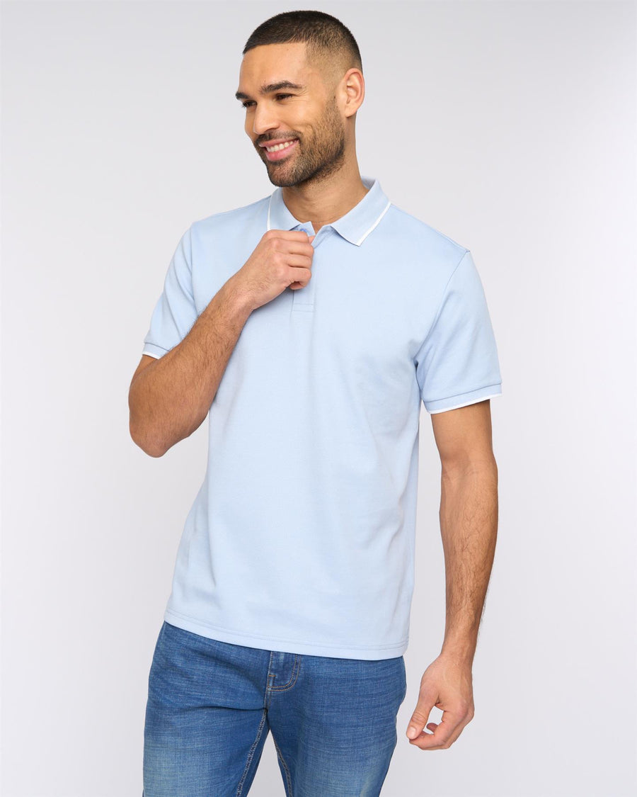 Mens Elverton Polo Mid Blue