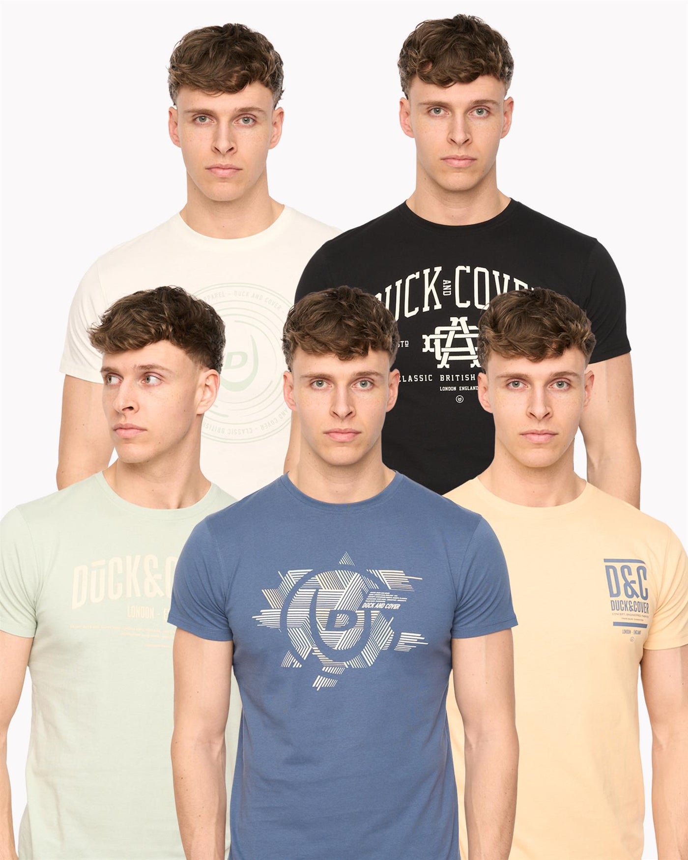 Mens Haltecks T-Shirt 5pk Assorted