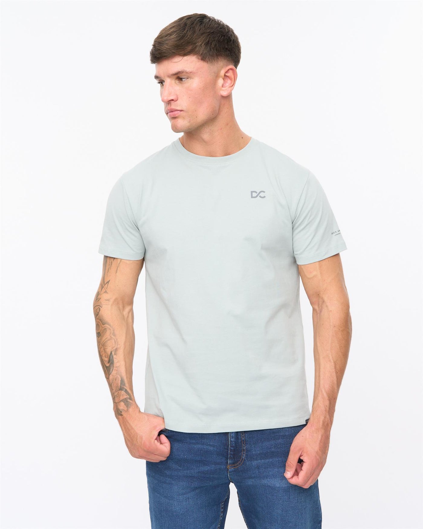 Mens Trimlines Heavy T-Shirt Steel Blue