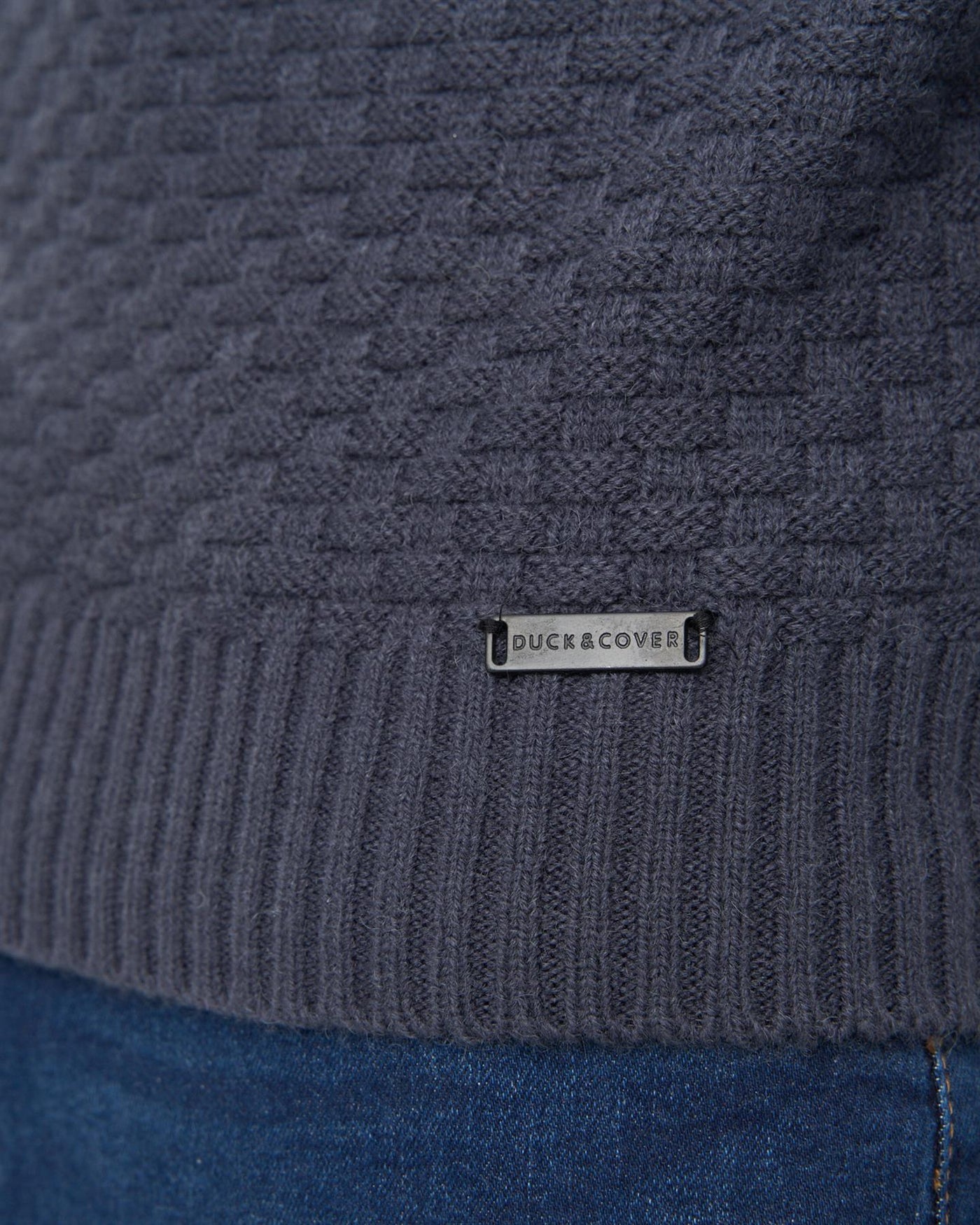 Mens Matera Textured Knit Navy